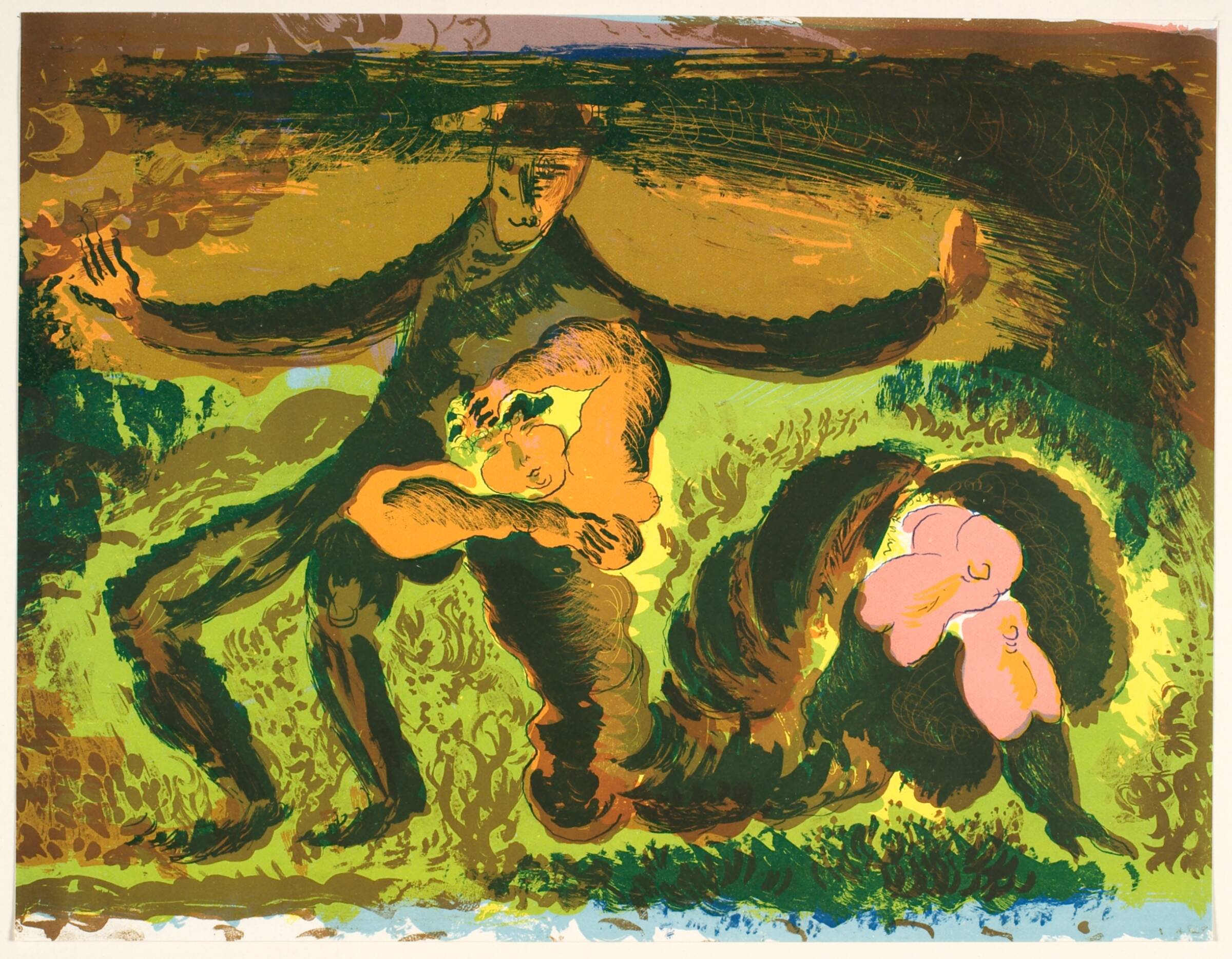 Havudsigt mellem træer. Forside til Klingen årg. III, nr. 1, Svend Johansen, 1919
