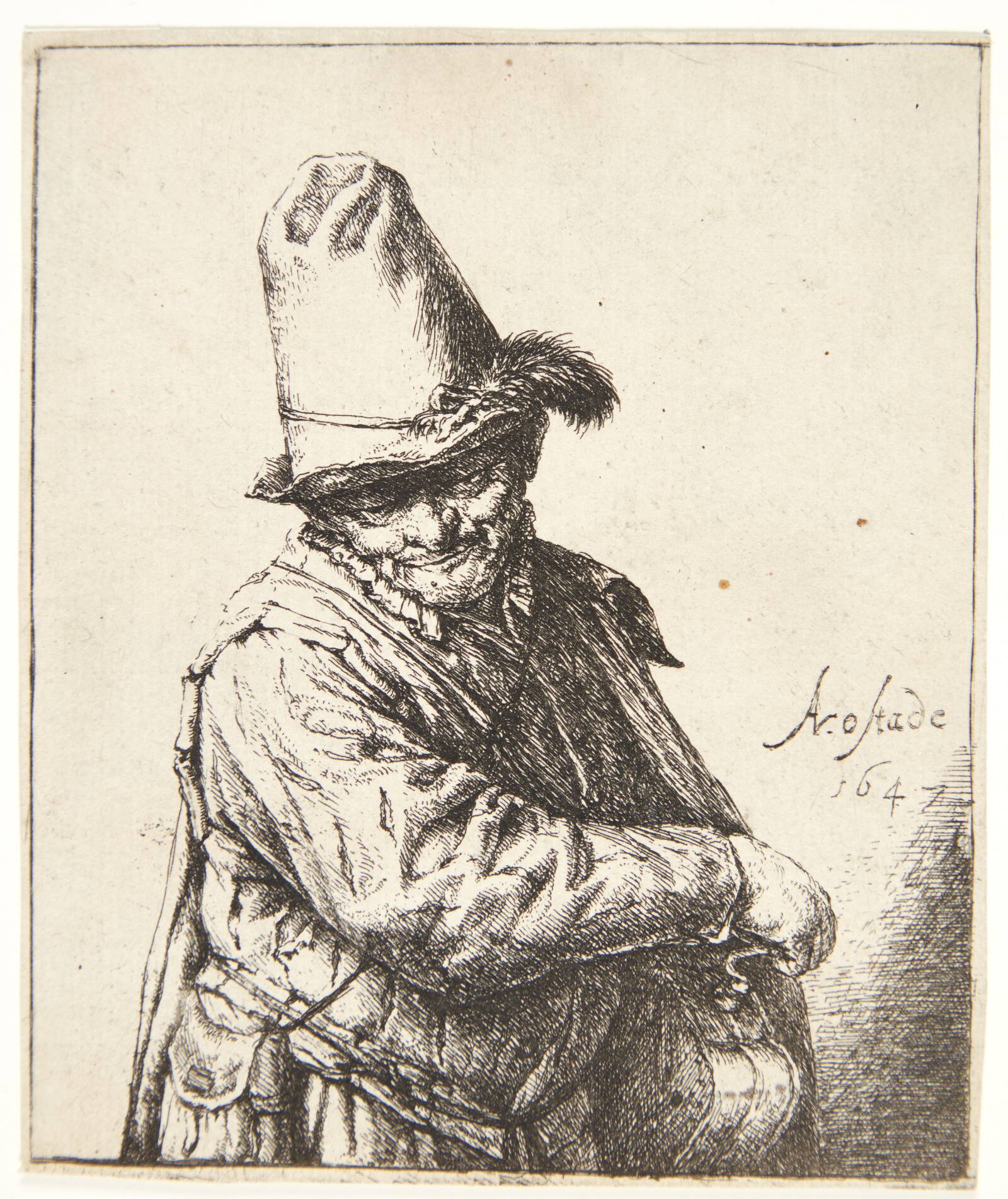Lirekassemand, Adriaen van Ostade, 1647