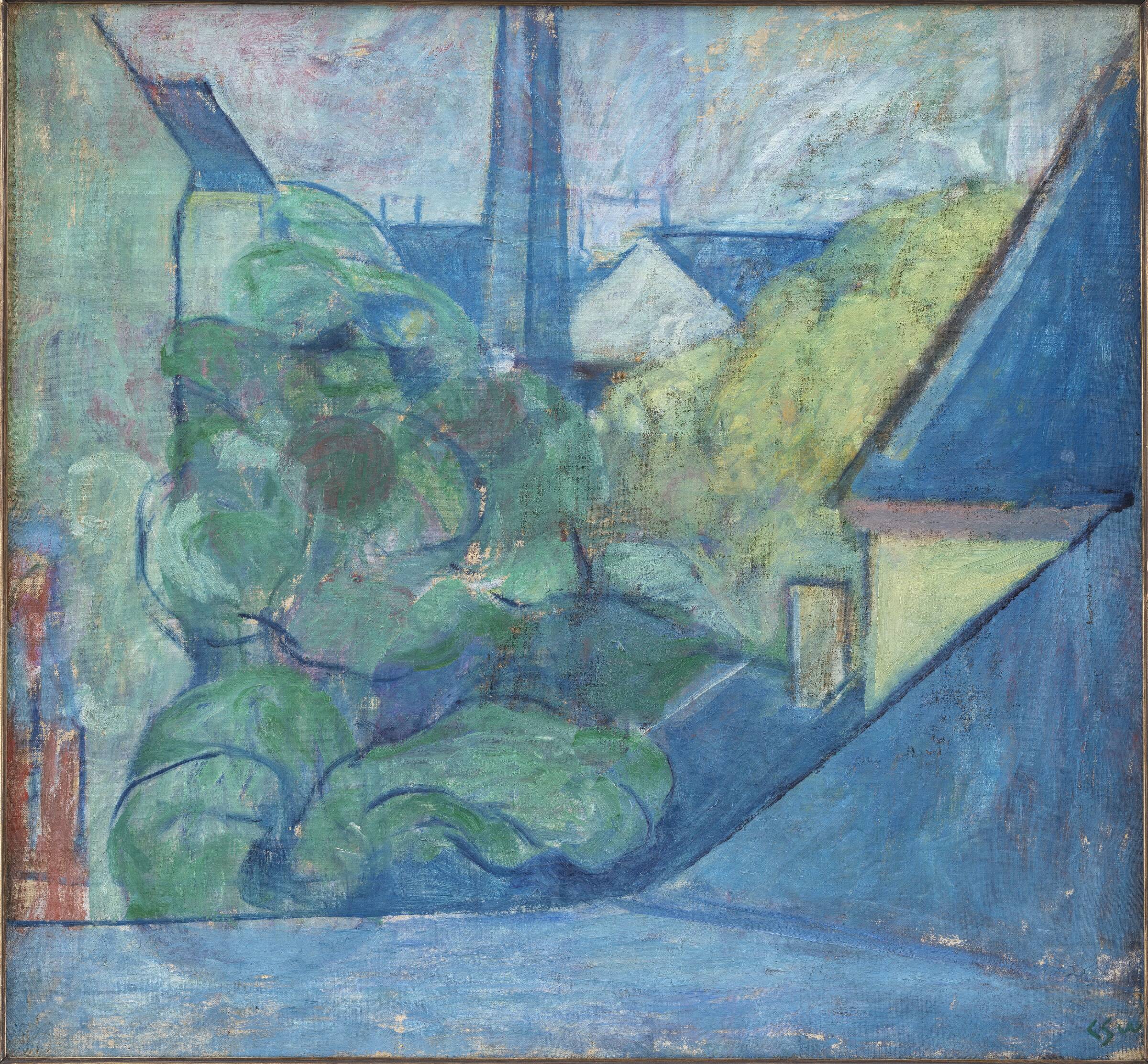 Udsigt fra et tagvindue, Christine Swane, 1931-1935