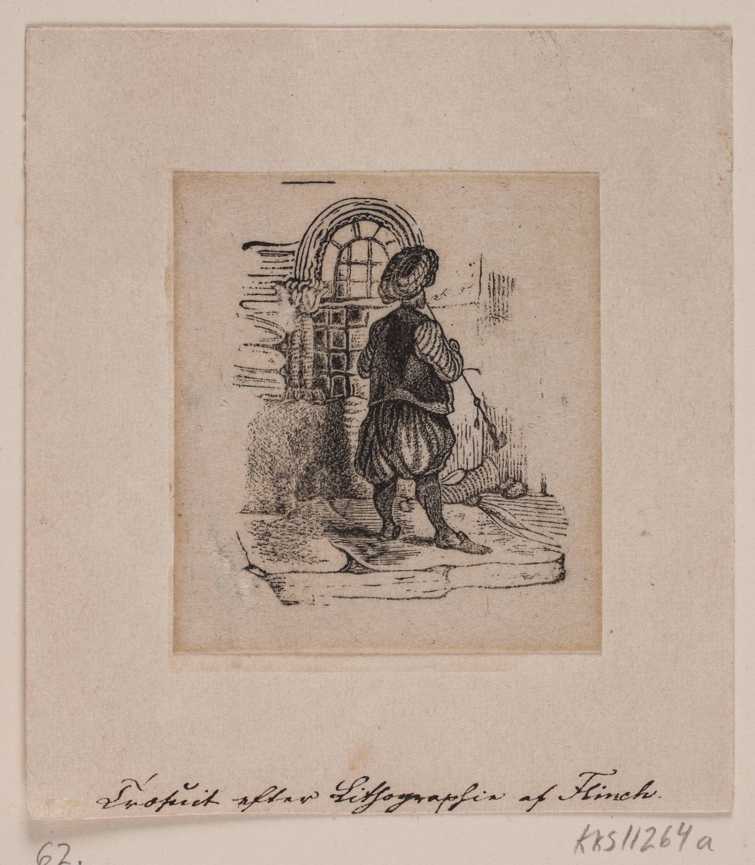 En græker (efter litografi), Andreas Flinch, 1813-1872