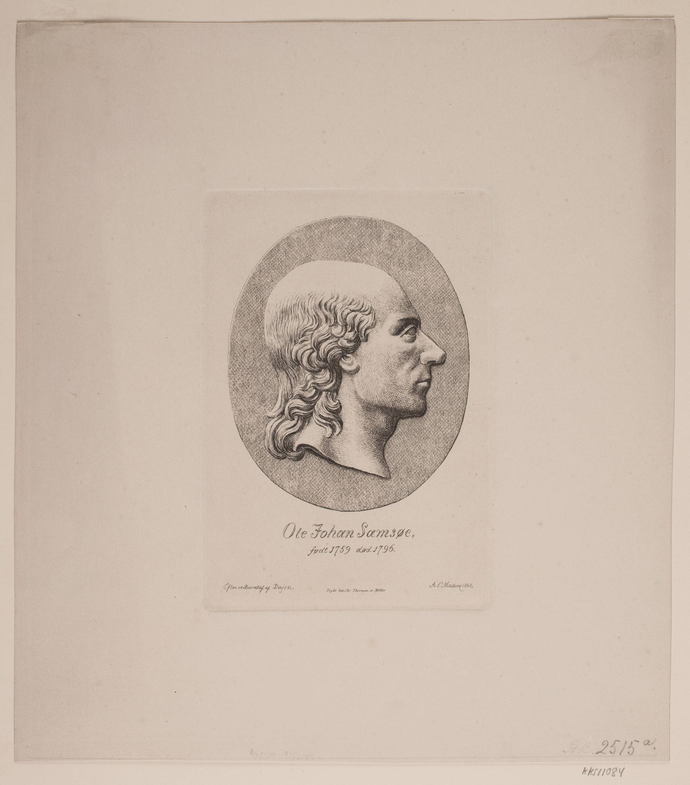 Ole Johan Samsøe, Madsen, A.P., 1868