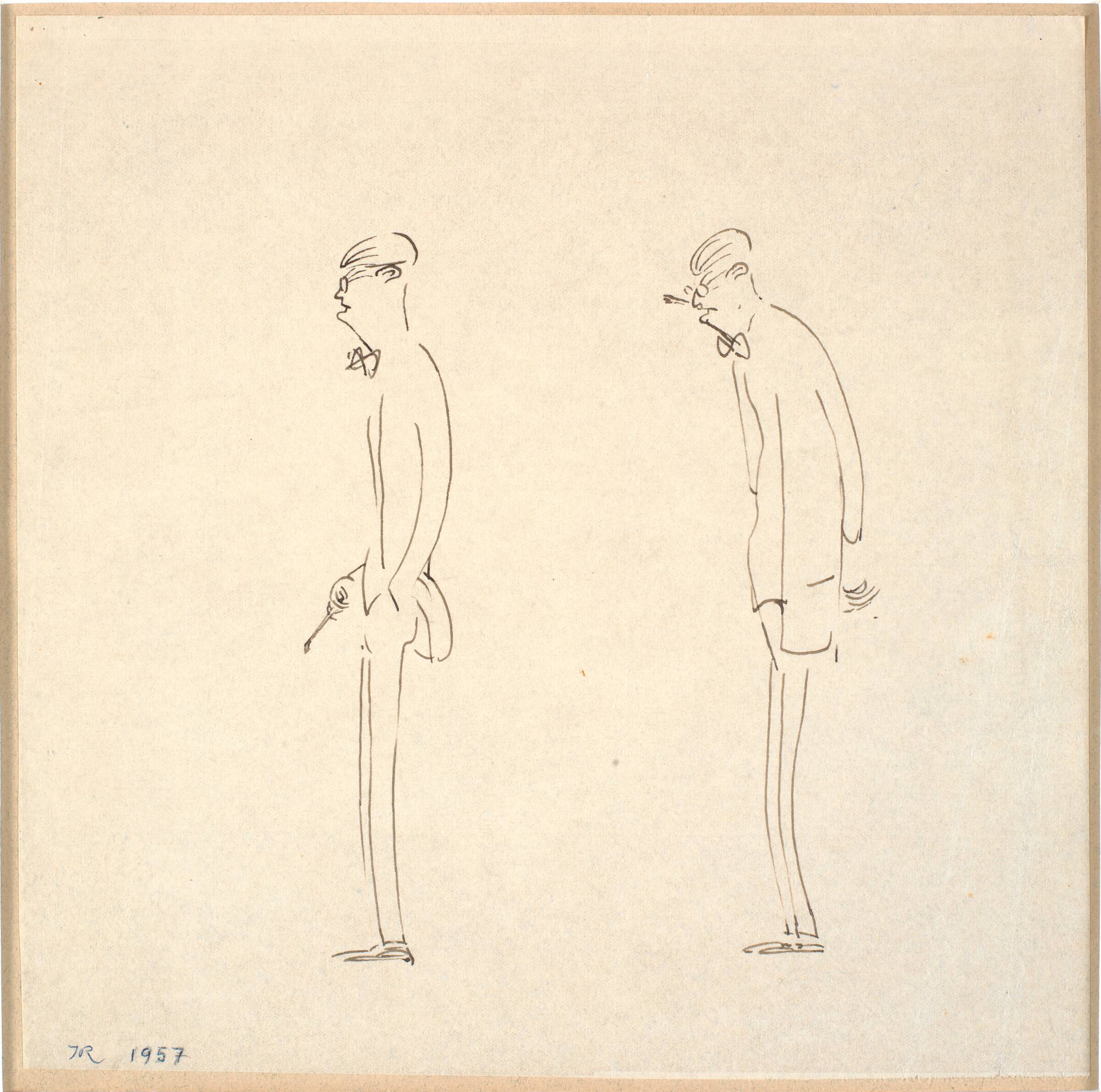 Karikeret portræt af Chr. Elling., Jørgen Rømer, 1952