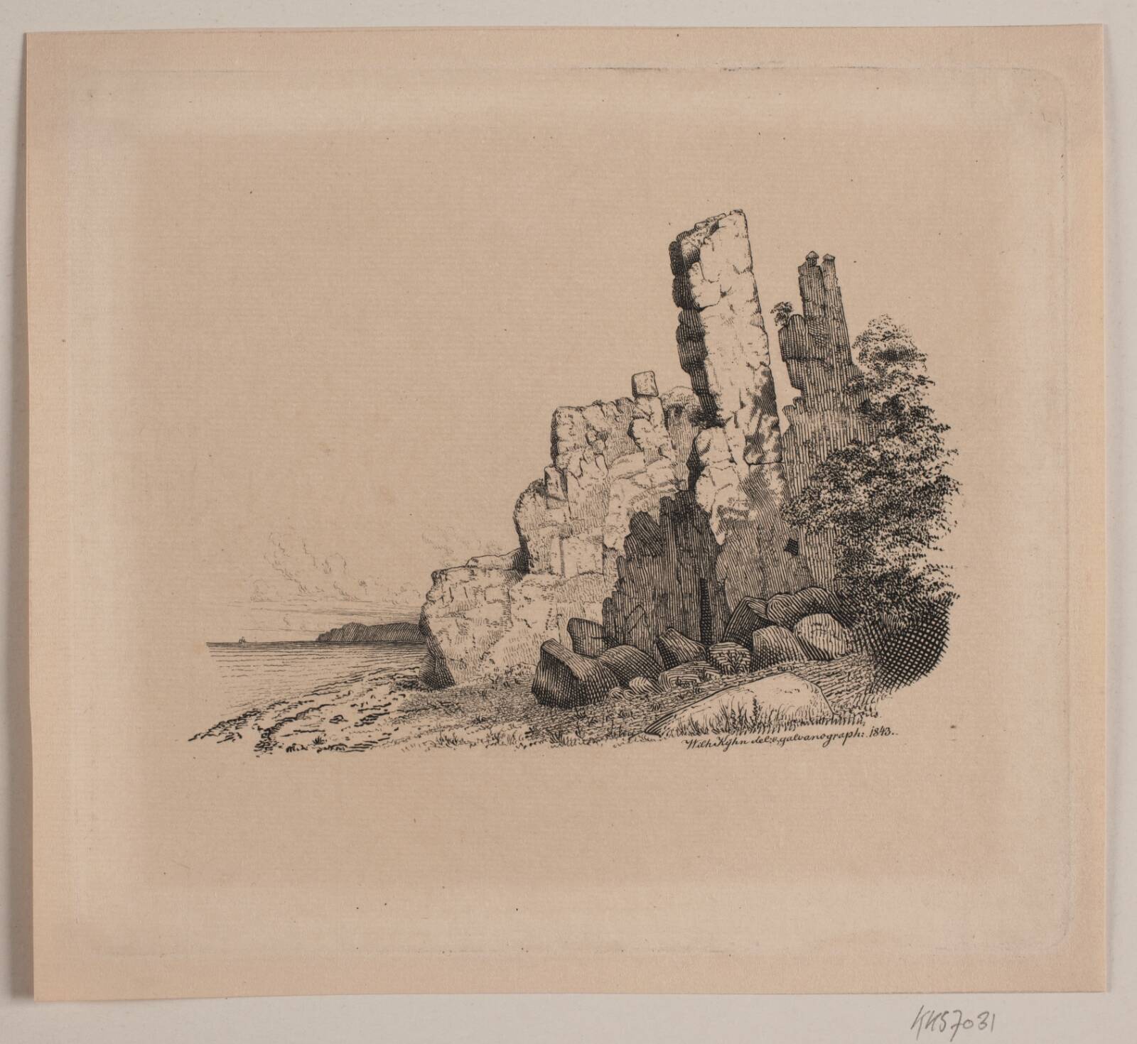 Bornholmsk klippekyst, Ubekendt, 1843
