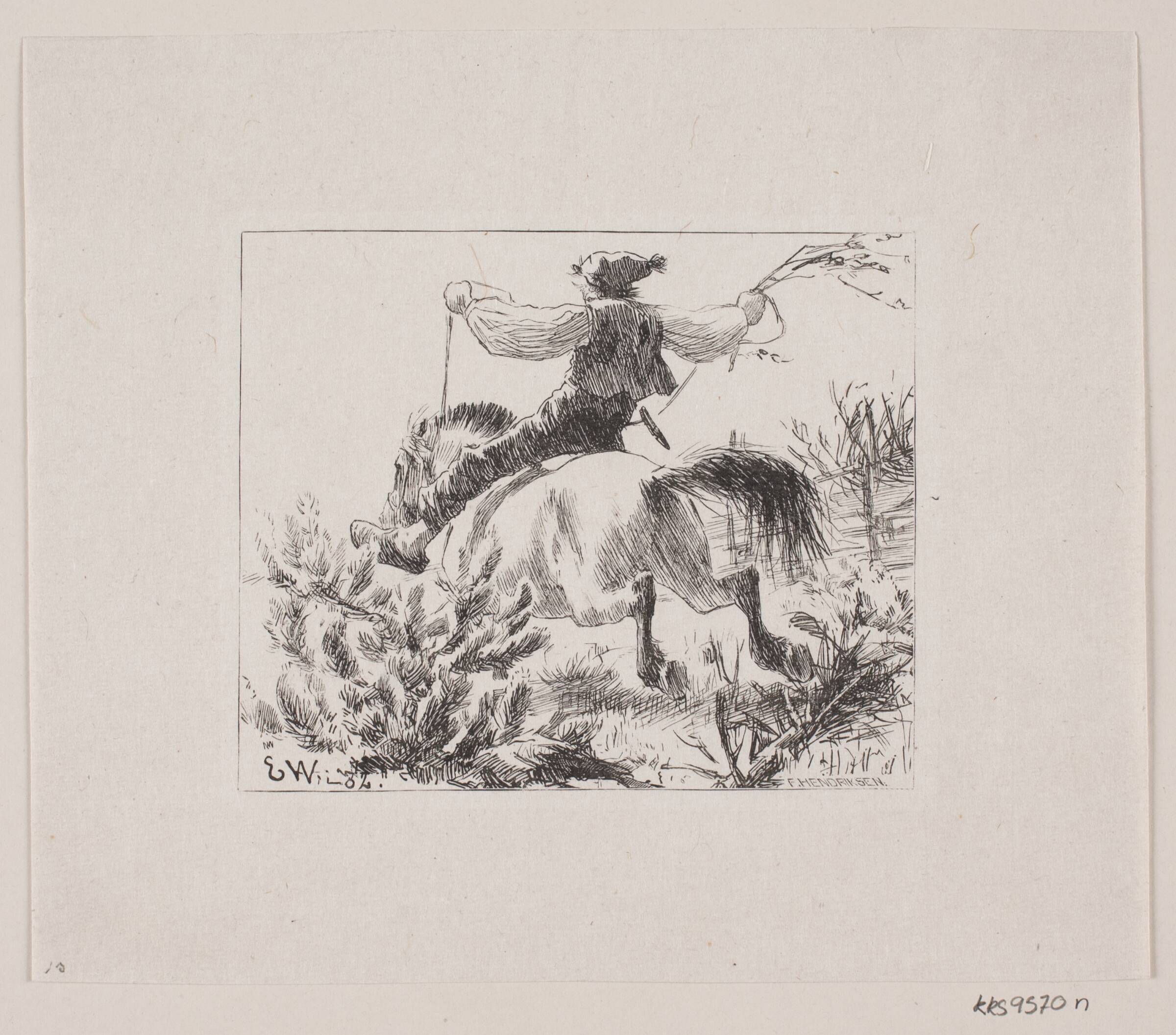 Illustration til "Herremandsbruden", Oscar Andersen, 1848-1907