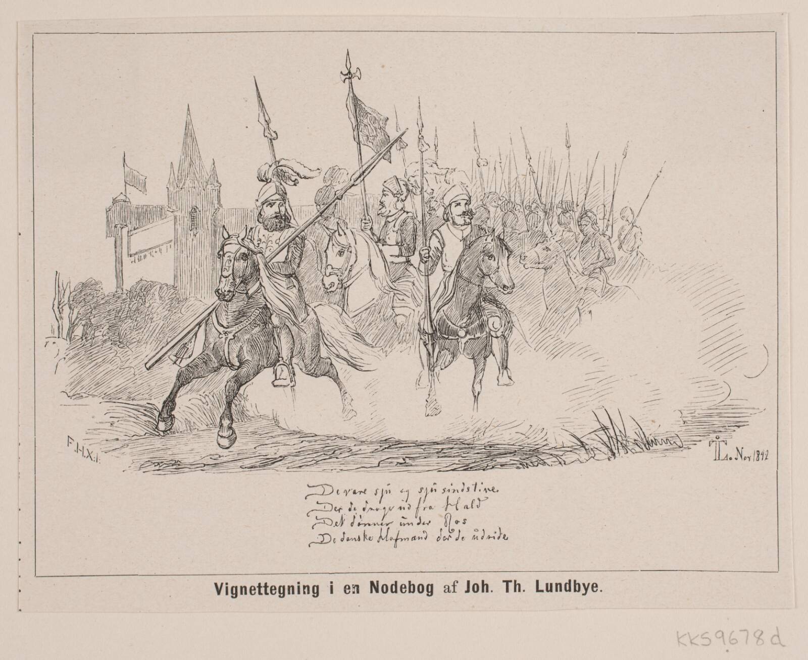 Vignettegning i en Nodebog, Ubekendt, 1870-1878