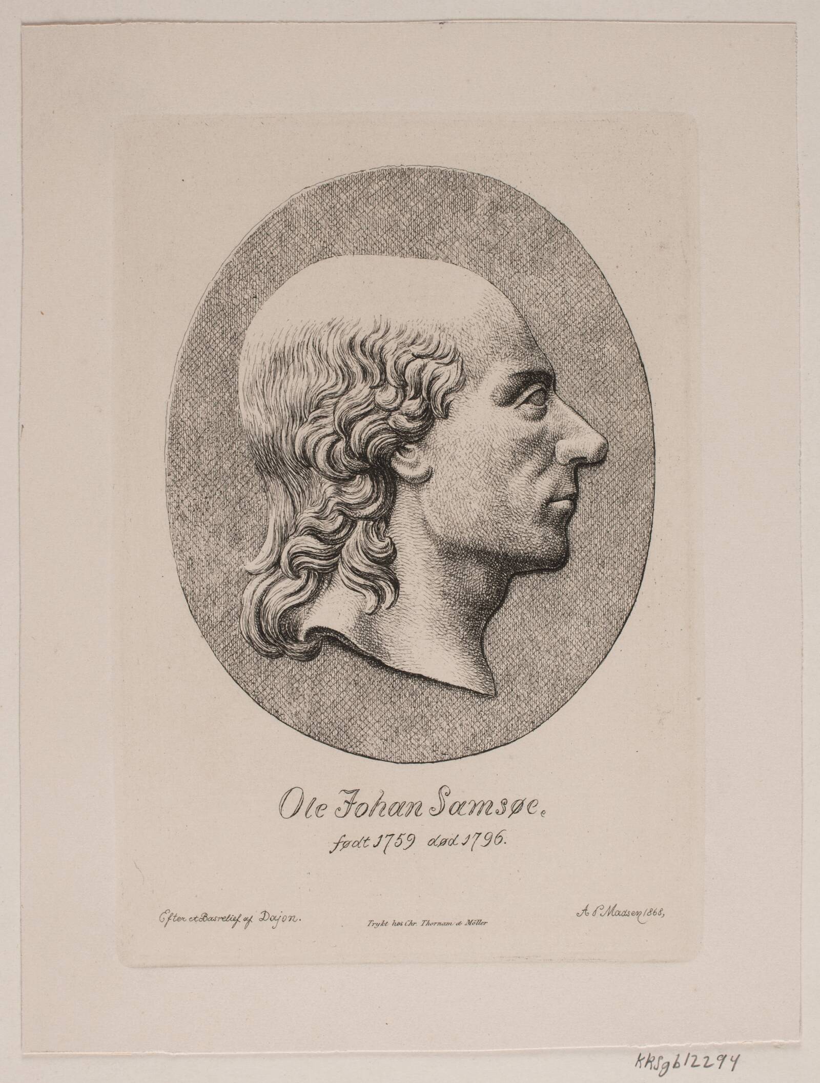 Ole Johan Samsøe, Madsen, A.P., 1868
