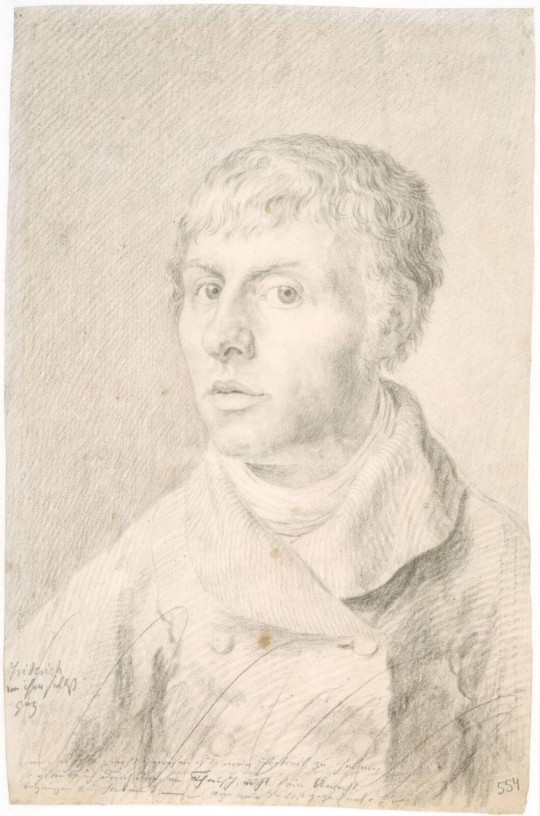 Self-portrait, by Caspar David Friedrich, 1800