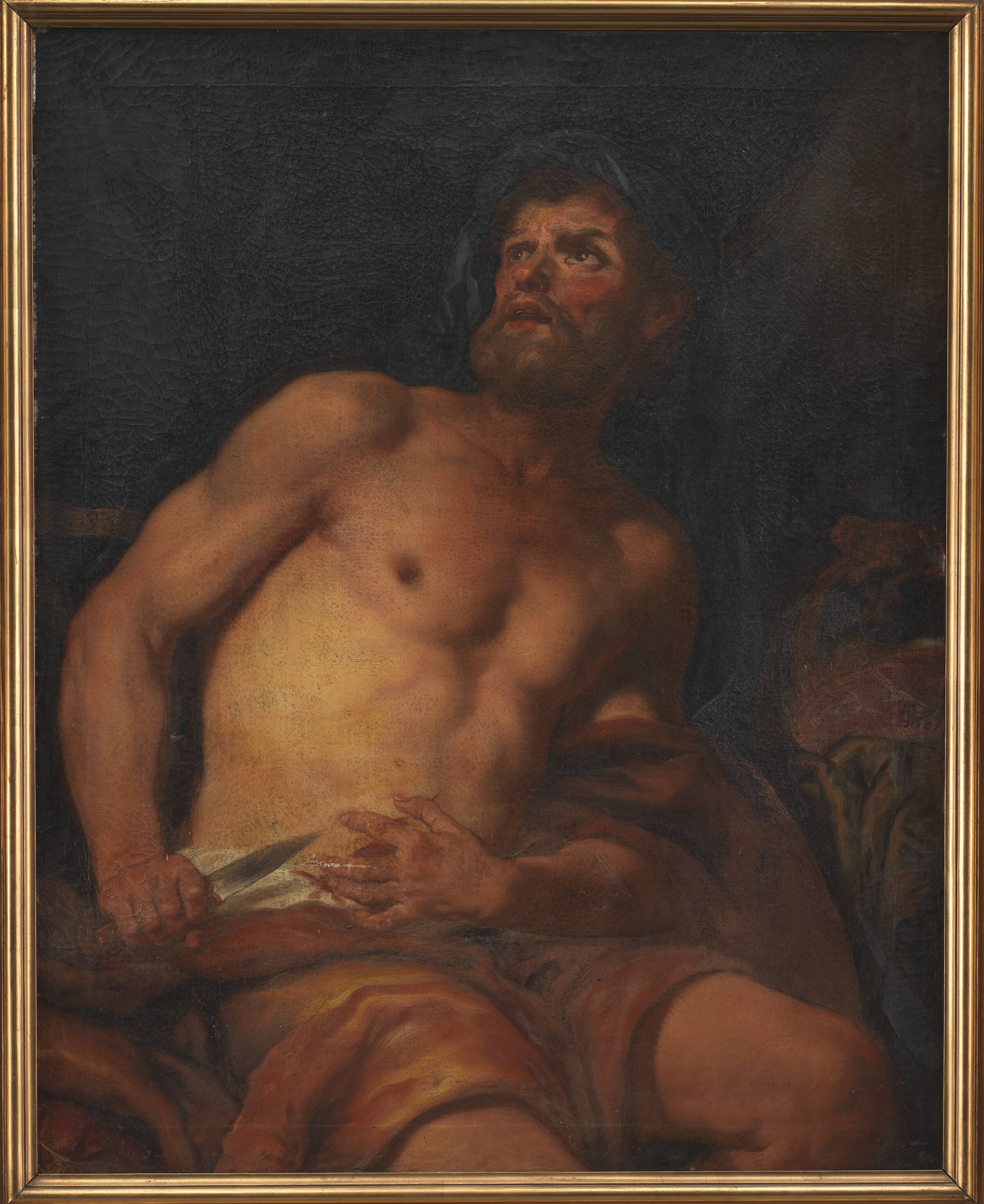 Den yngre Catos død, Johann Carl Loth, 1647-1698