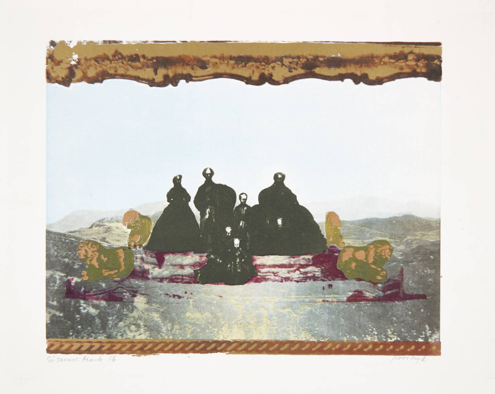 Figurer i et landskab, Susanne Mark, 1976