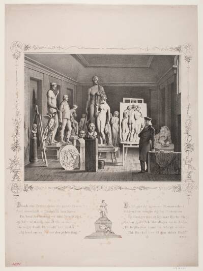 Thorvaldsen i sit atelier