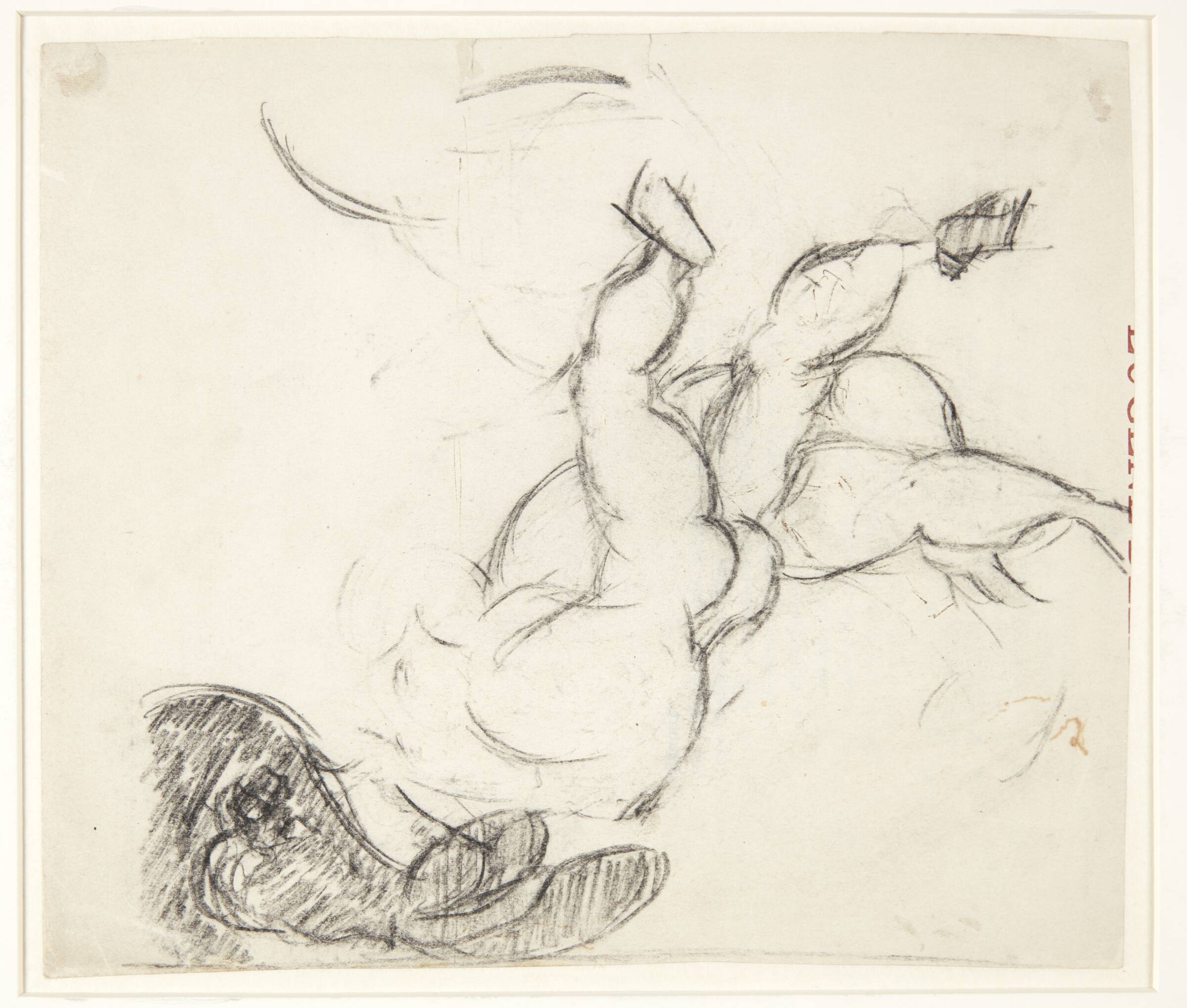 Figurstudie til Poseidon-billedet, Edvard Weie, 1915-1918