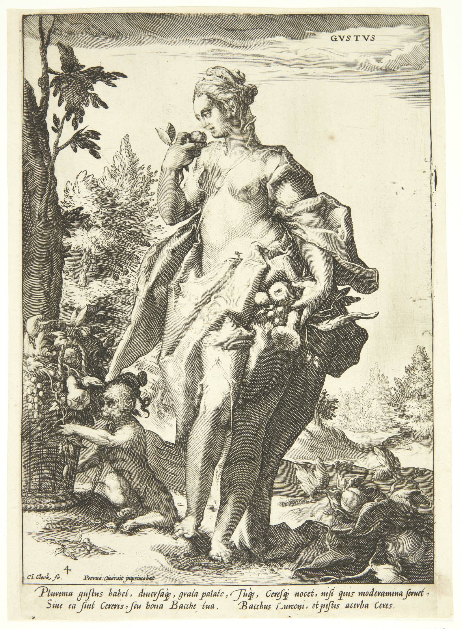 Smagssansen, Nicolaes Jansz. Clock, 1596