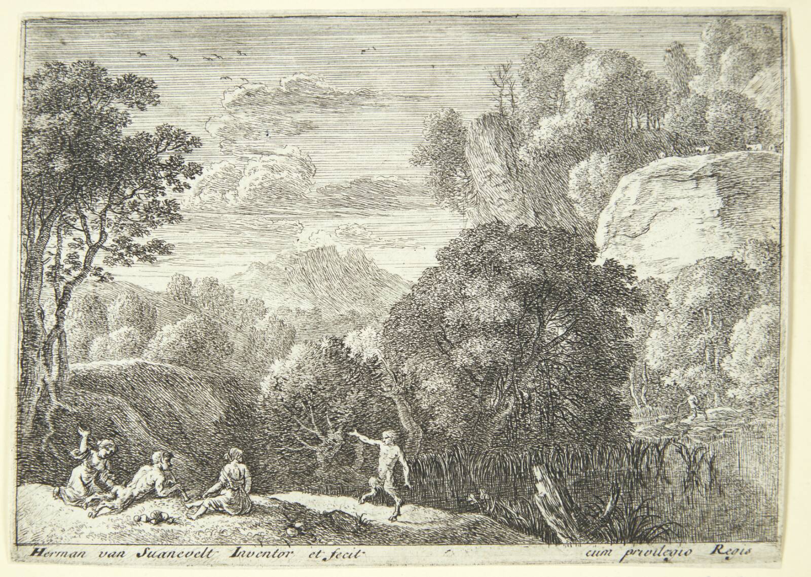 Dansende satyrer, Herman van Swanevelt, 1603-1655