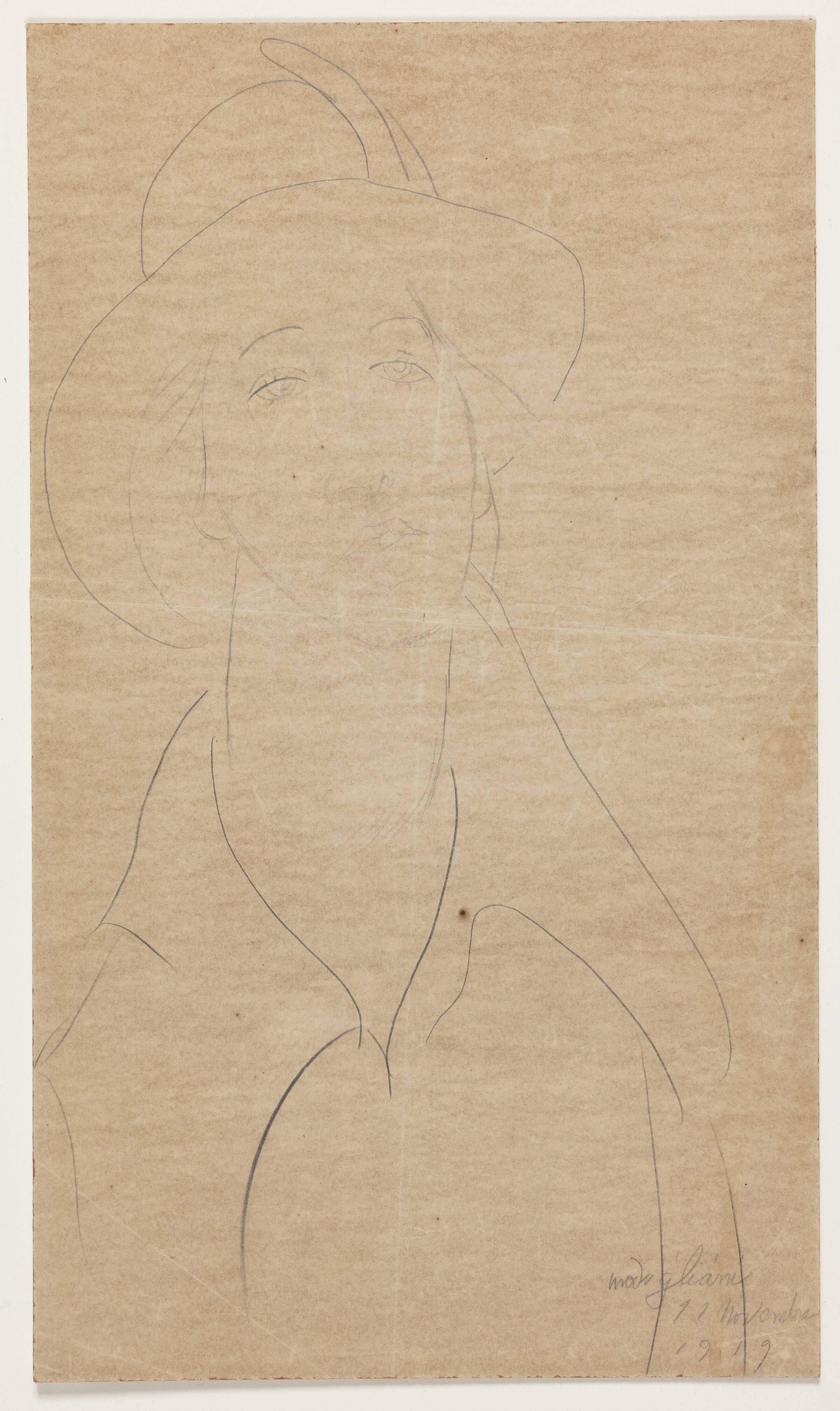 Portræt af friherreinde Thora Hamilton, født Klinckowström, tidligere gift med maleren Nils Dardel, Amedeo Modigliani, 1919
