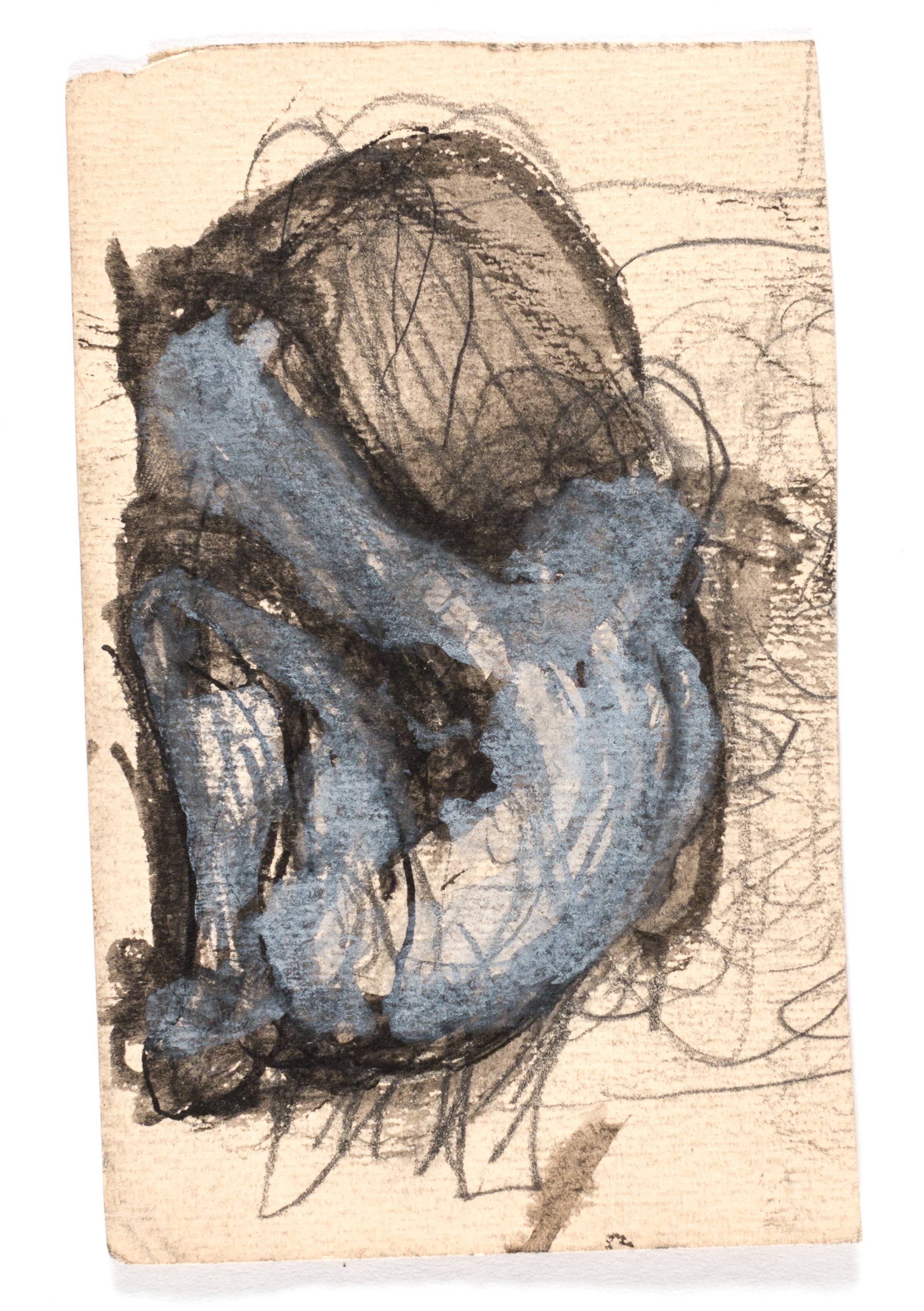 Studie af knælende, foroverbøjet figur, Oluf Hartmann, 1879-1910