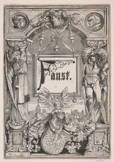 Titelvignet til Johann Wolfgang von Goethe, "Faust: eine Tragödie", 1876