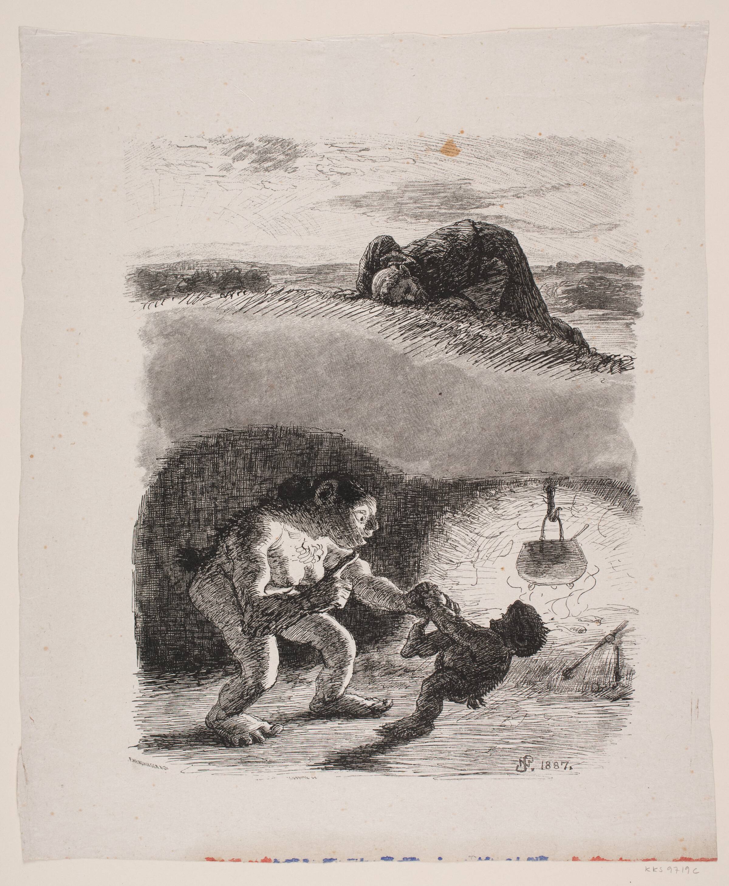 Illustration til Poul M. Møller, "Sct. Laurentius", Waldemar Bøhme, 1887-1889