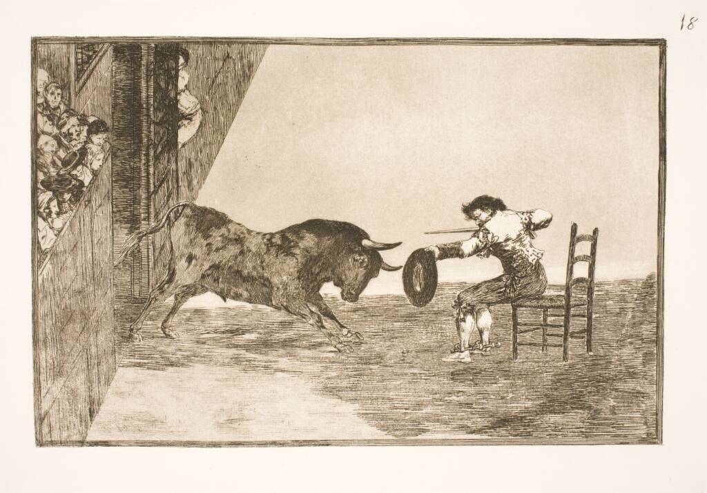 Den modige Martincho i arenaen i Saragossa, Francisco de Goya, 1815-1816