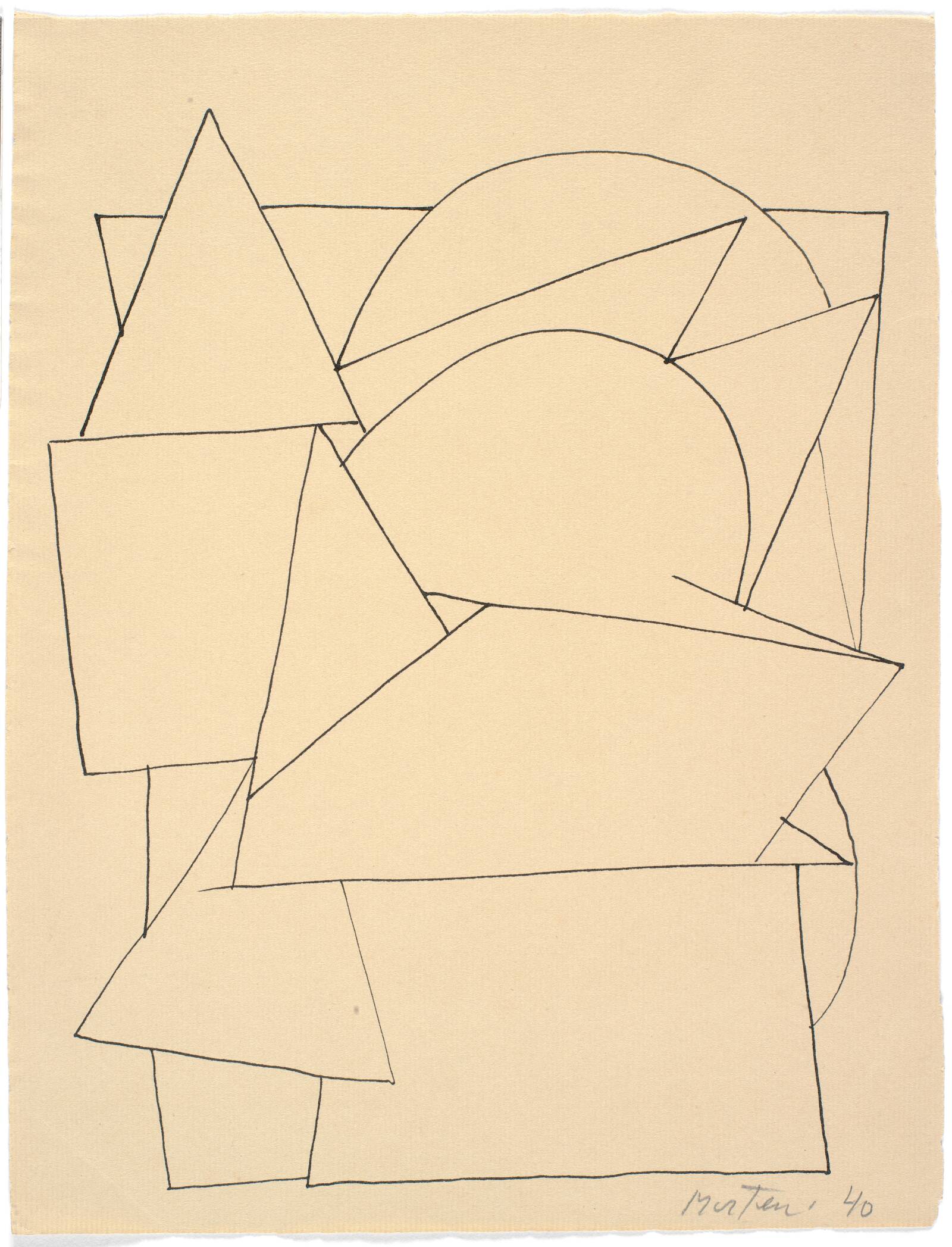 Geometrisk komposition, Richard Mortensen, 1939-1941