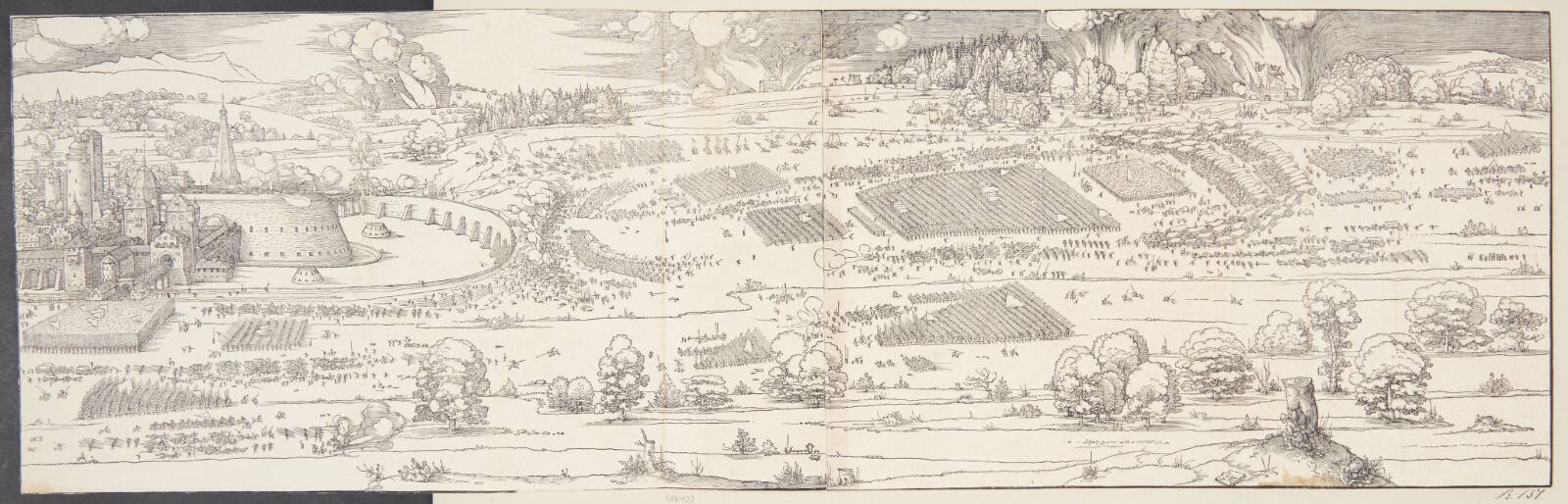 Belejringen af en borg, Albrecht Dürer, 1527