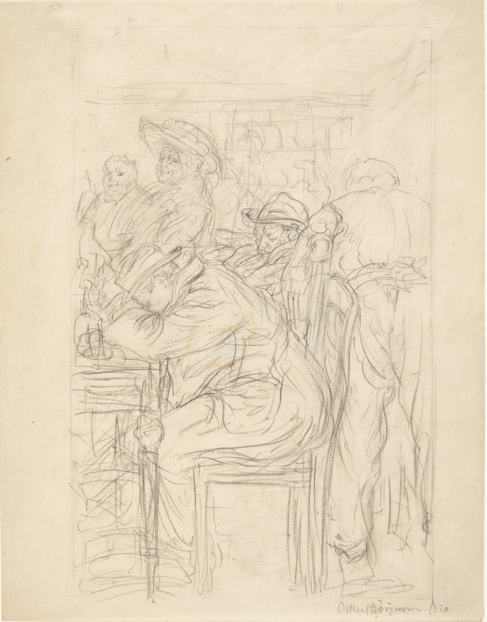 Værtshusscene, Aksel Jørgensen, 1920
