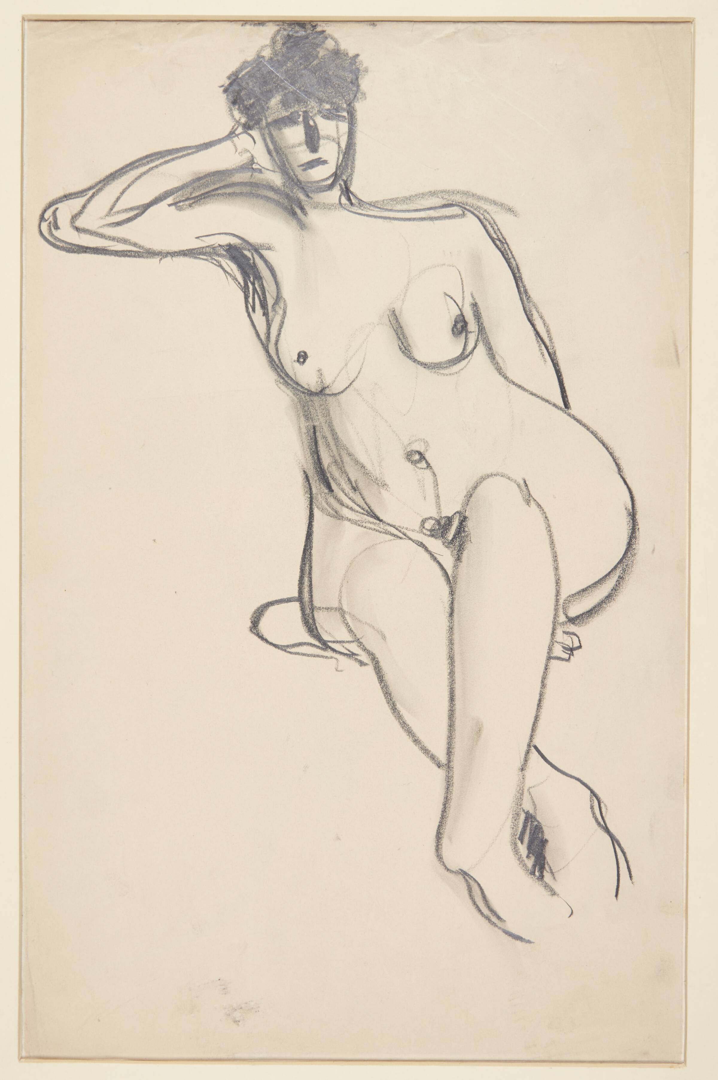 Siddende kvindelig model, Харальд Гирсинг, 1907