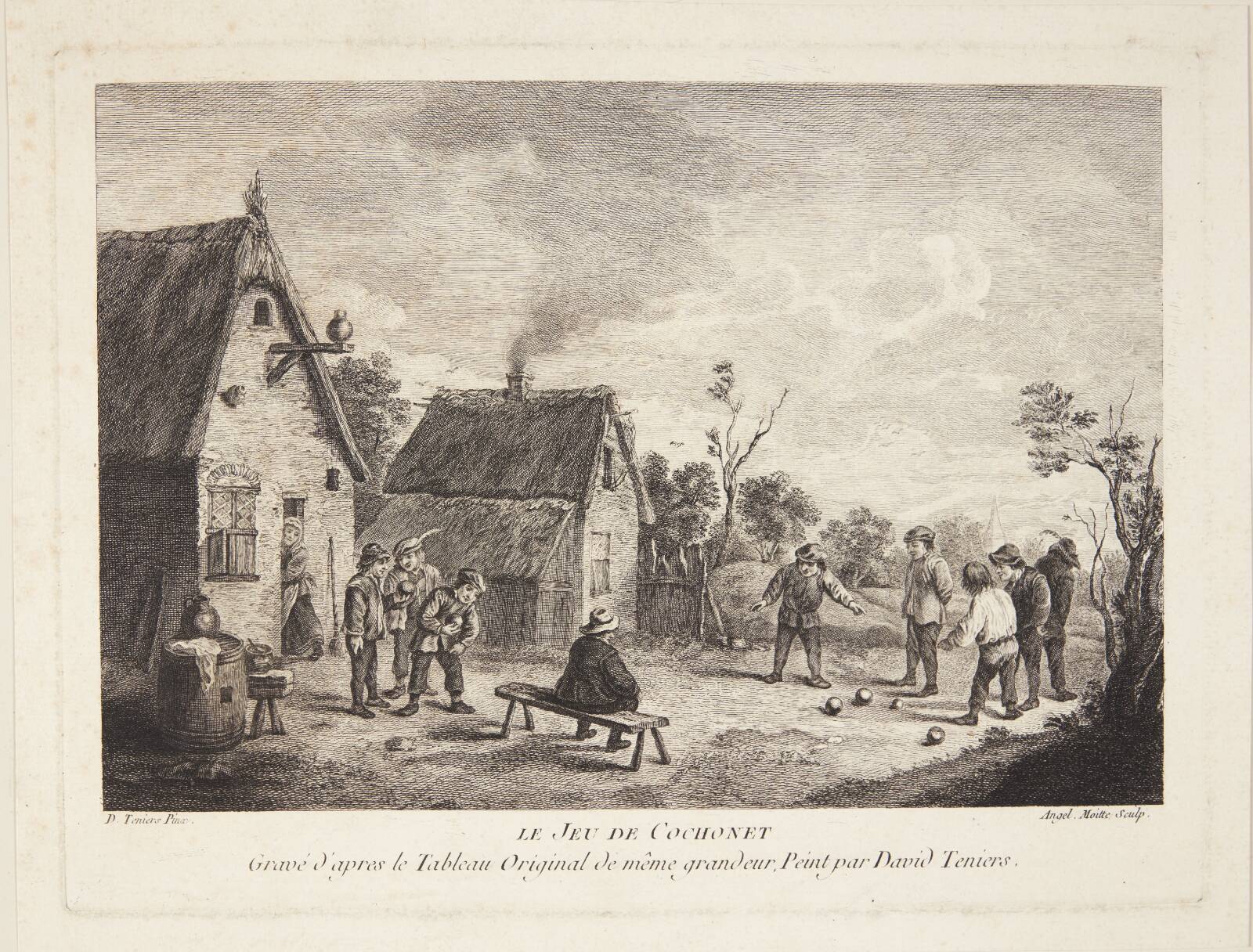 Petanque (Le Jeu de Cochonet), Rose Angélique Moitte, 1770