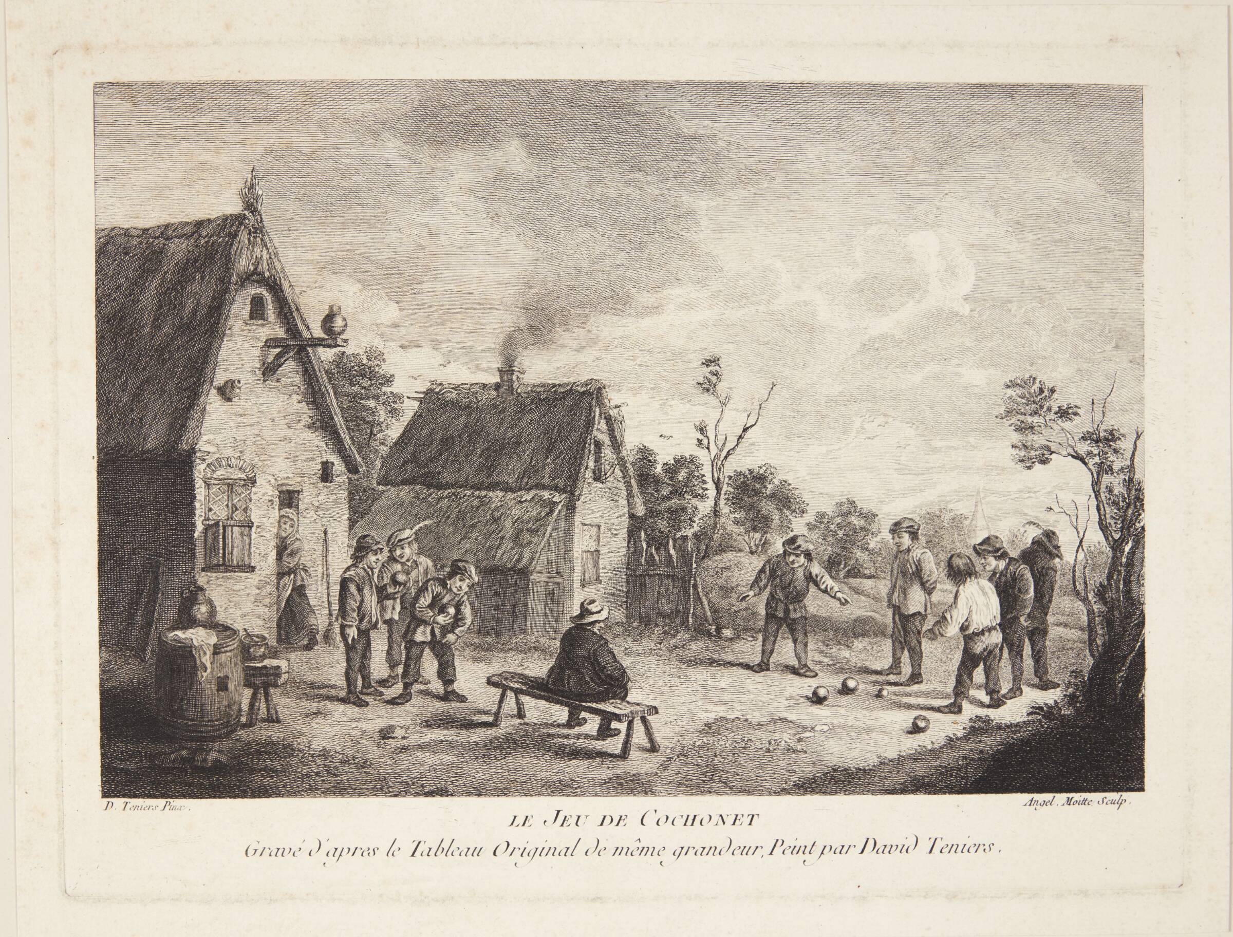 Petanque (Le Jeu de Cochonet), Rose Angélique Moitte, 1770