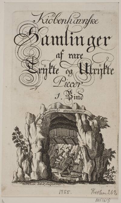 Titelblad til "Københavnske Samlinger af rare Trykte- og Utrykte- Piecer"