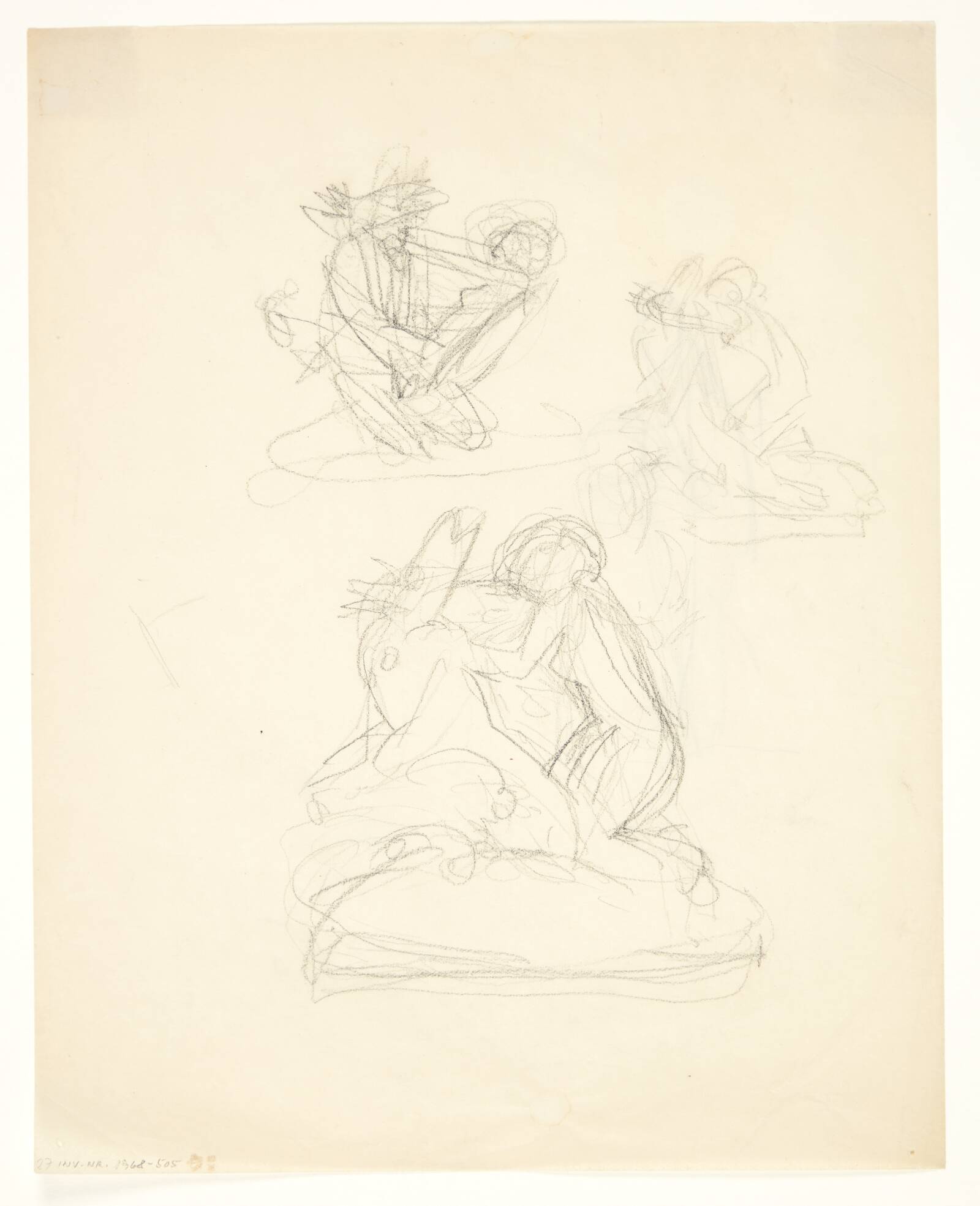 Tre udkast til statuette. Elskovspar, Gerhard Henning, 1920-1929