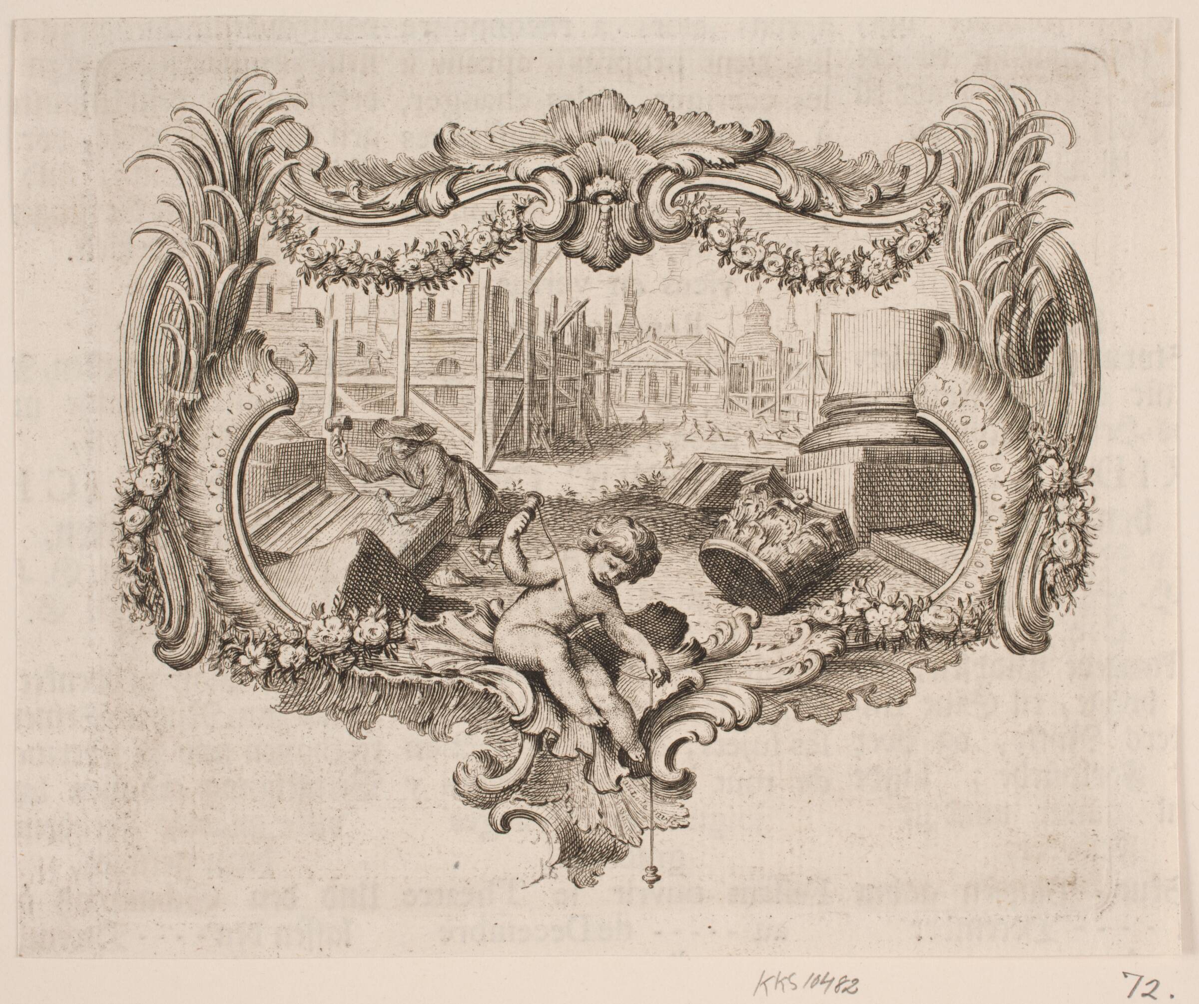 Vignet til "Thurah: Hafnia Hodierna", Odvardt Helmoldt de Lode, 1748