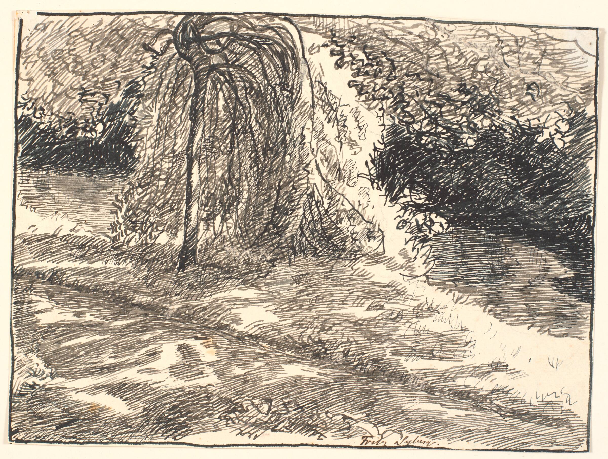 Studie til hængepilen i: Der har du Dine Øjne, sagde Døden..., Fritz Syberg, 1895-1902
