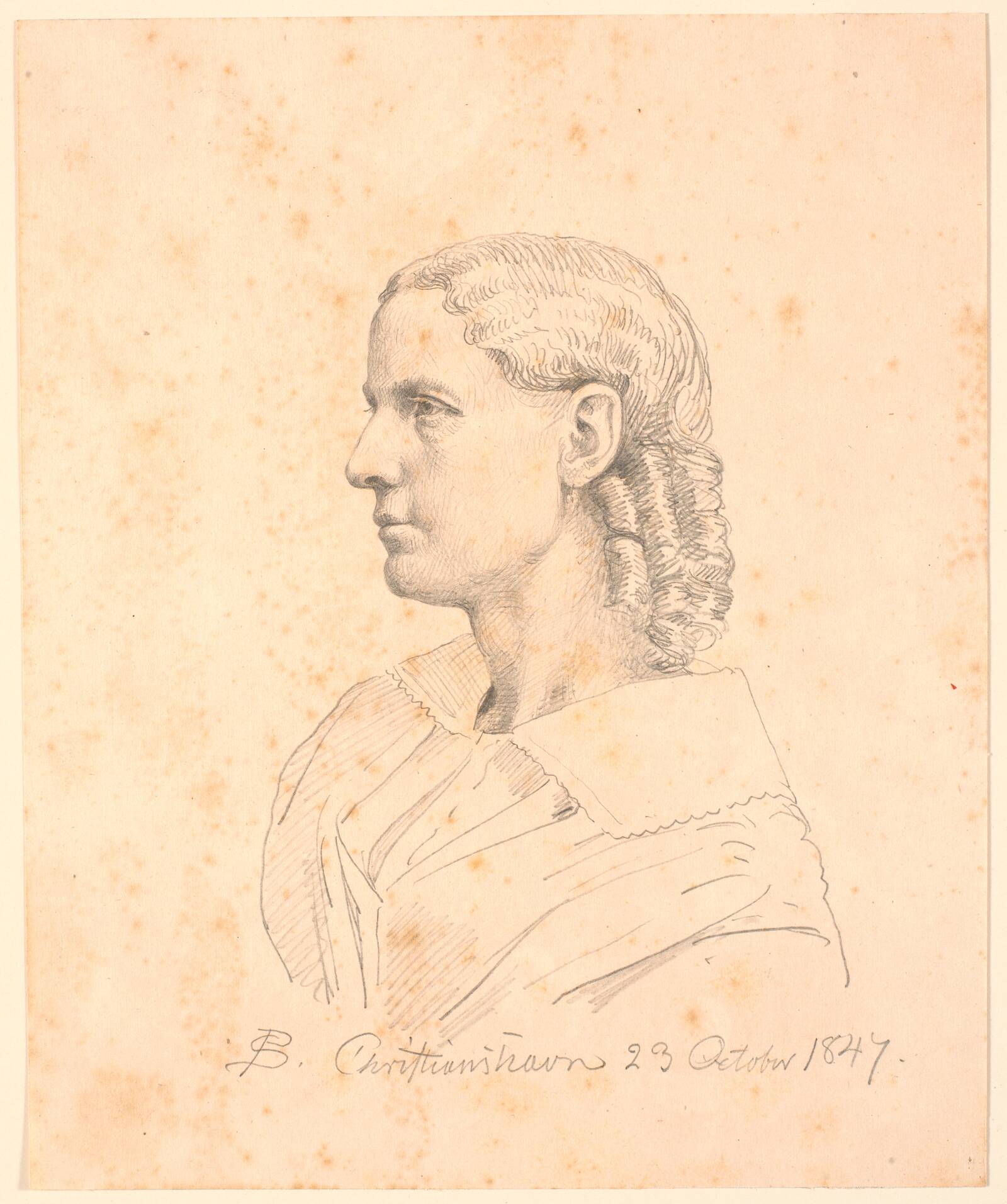 Dameportræt., P.C. Skovgaard, 1847