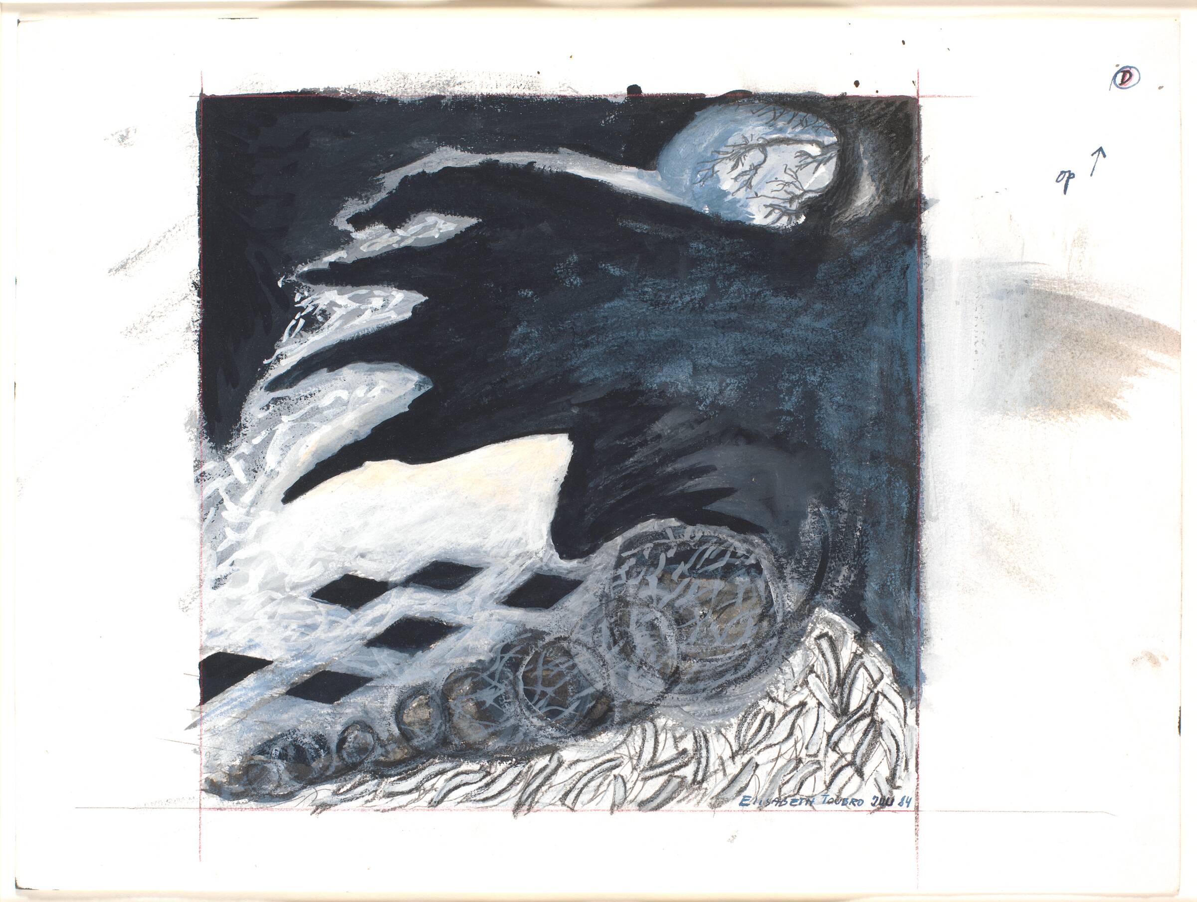 Illustration til "Semiotik", Elisabeth Toubro, 1984