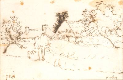 En gård mellem træer, Vichy (Allier)
