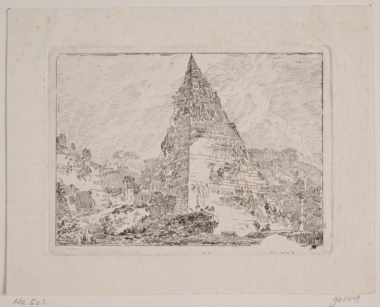 En pyramide, Jens Petersen Lund, 1764