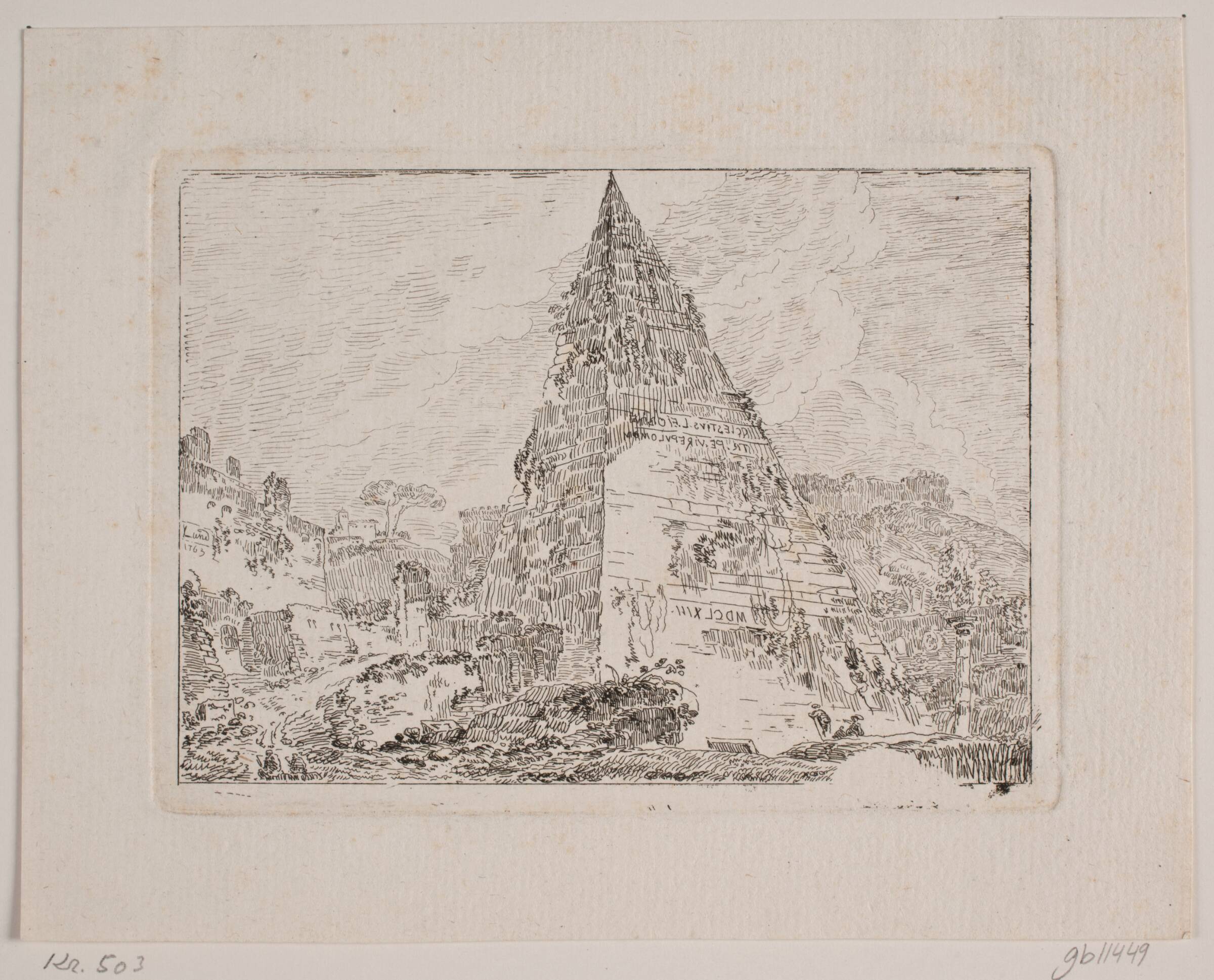 En pyramide, Jens Petersen Lund, 1764