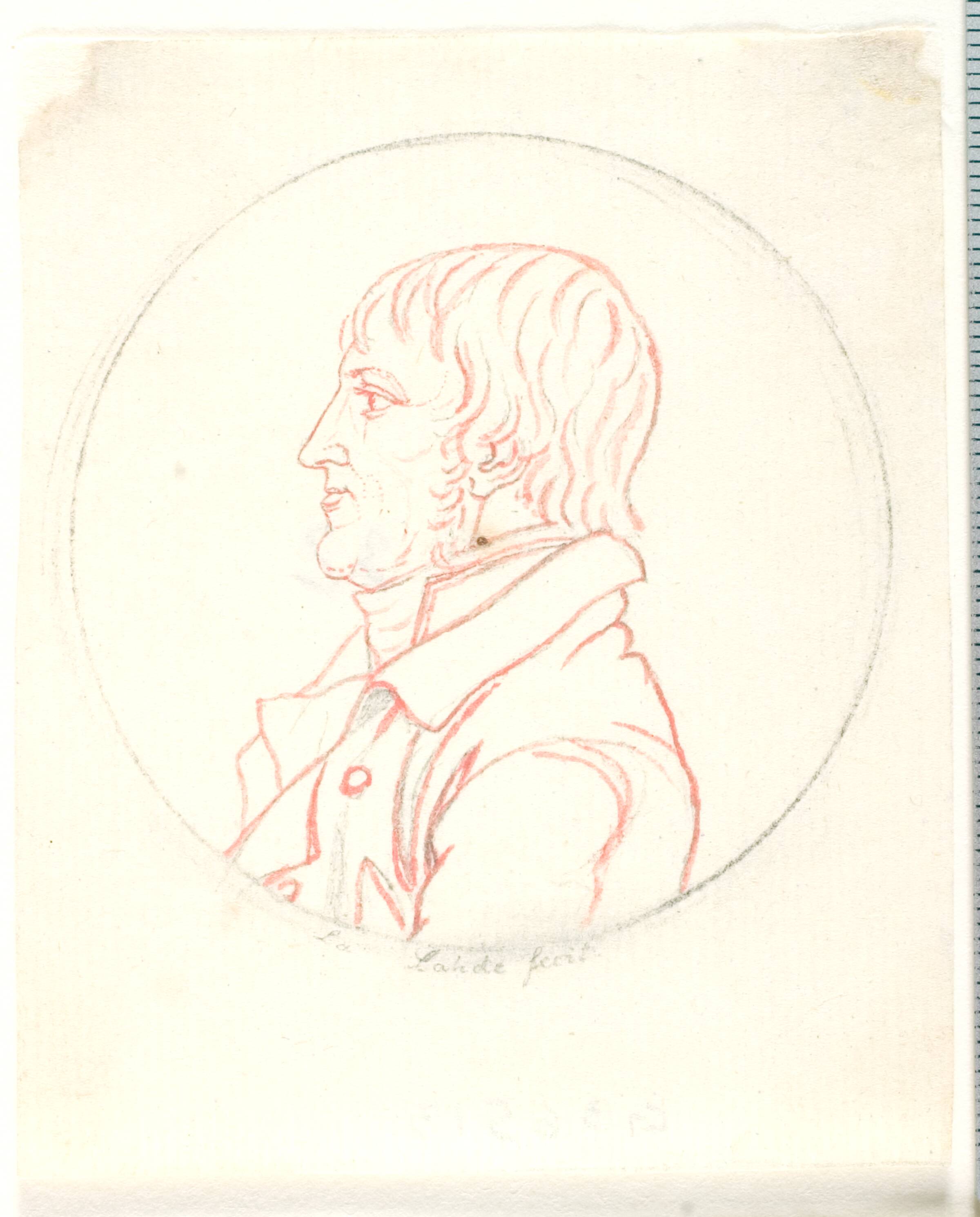 Mandsportræt profil til venstre, Gerhard Ludvig Lahde, 1765-1833
