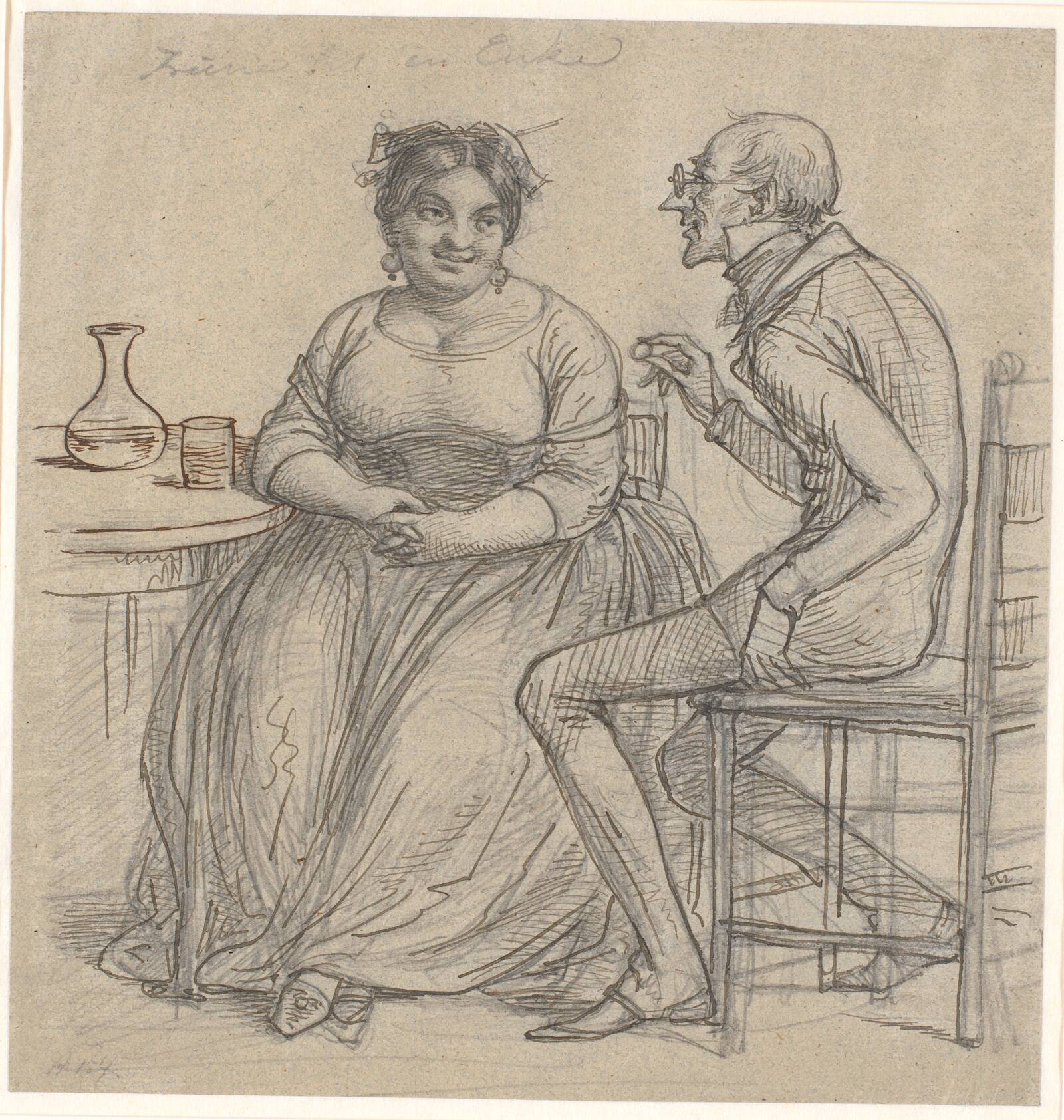 "Frieri til en enke", Wilhelm Marstrand, 1840-1849