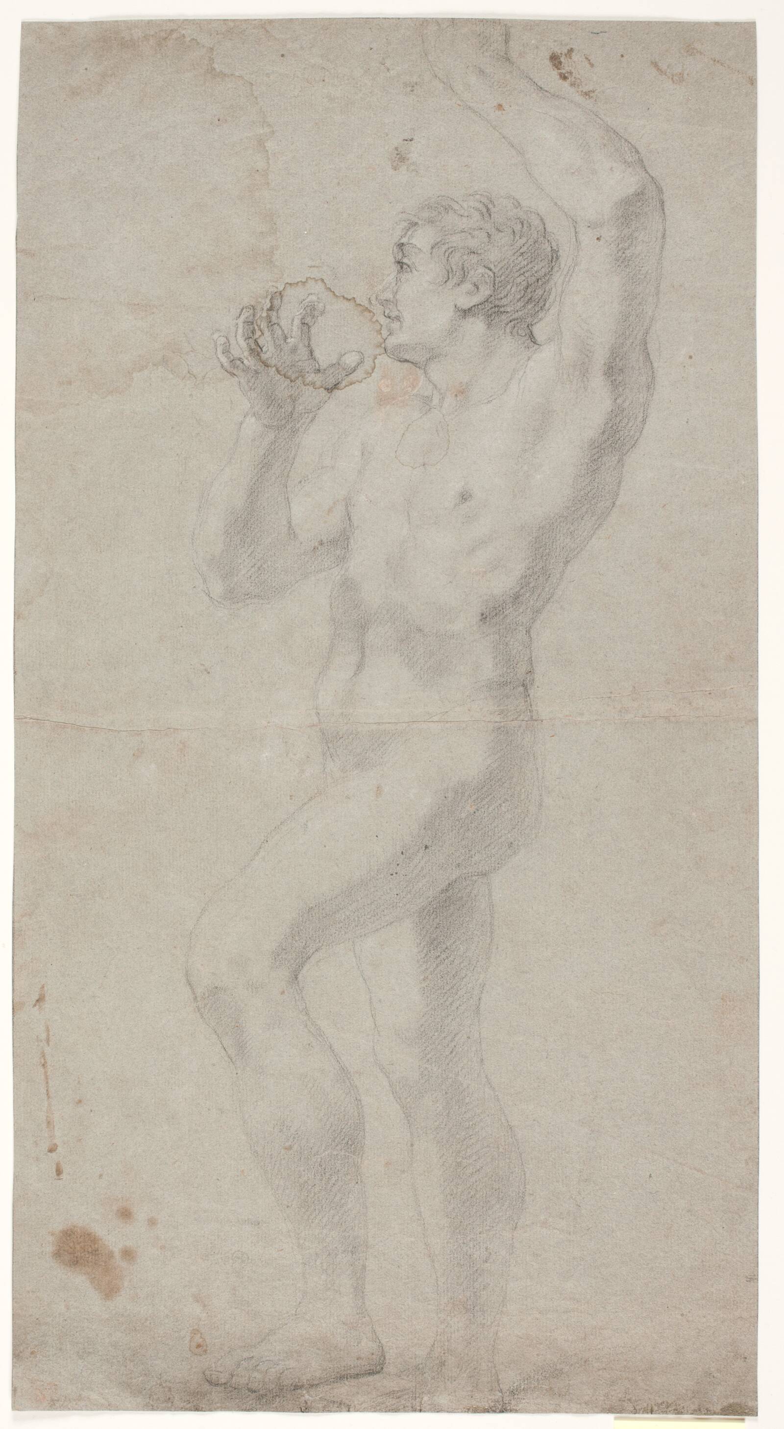 Mandlig modelstudie, Hendrik Krock, 1671-1738