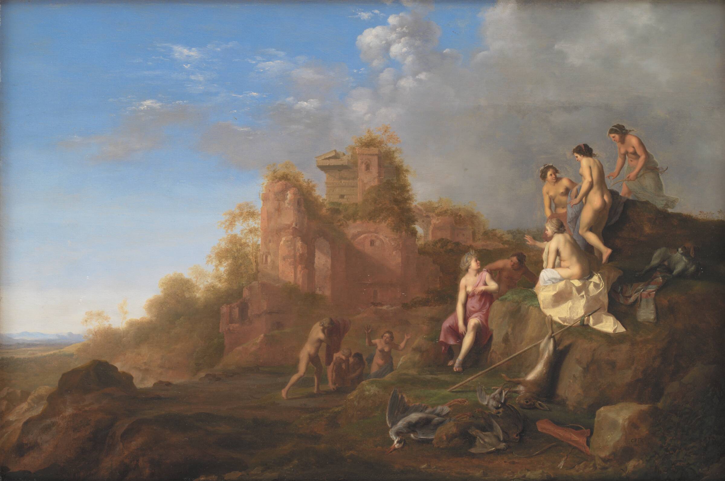 Diana og hendes nymfer, Cornelis van Poelenburch, 1659