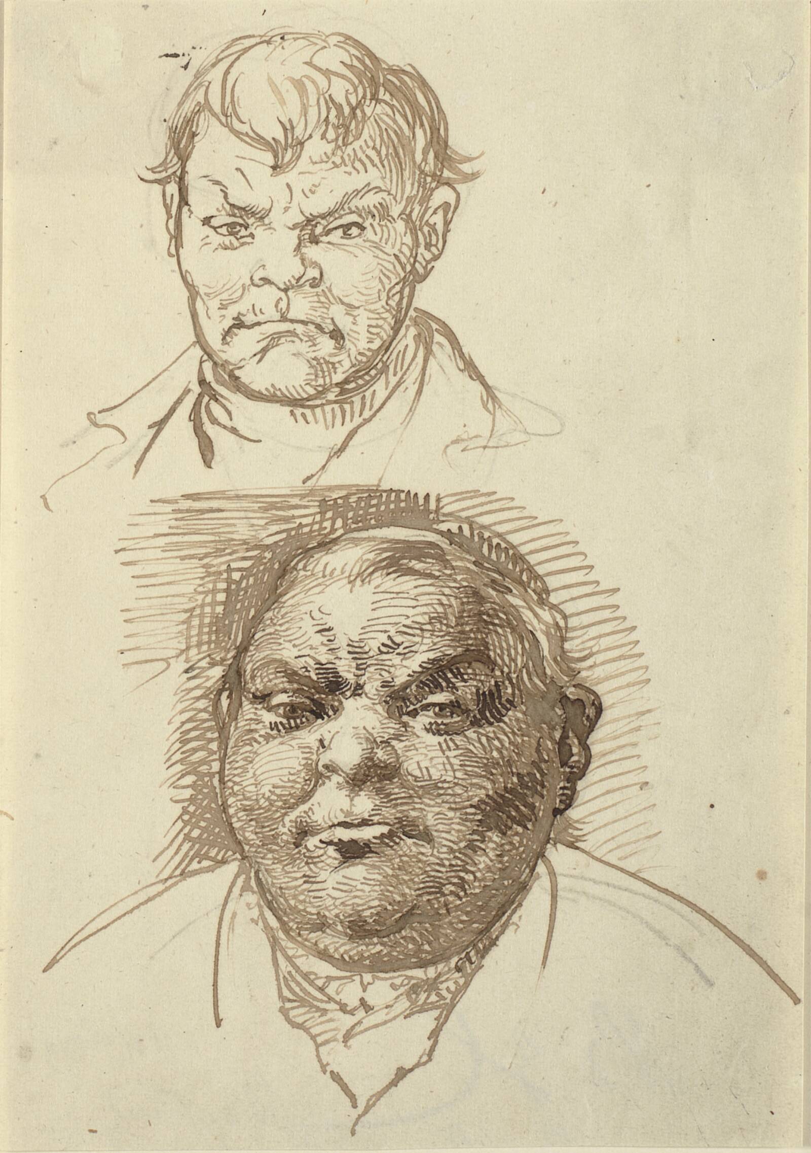 To mandshoveder, Wilhelm Marstrand, 1810-1873
