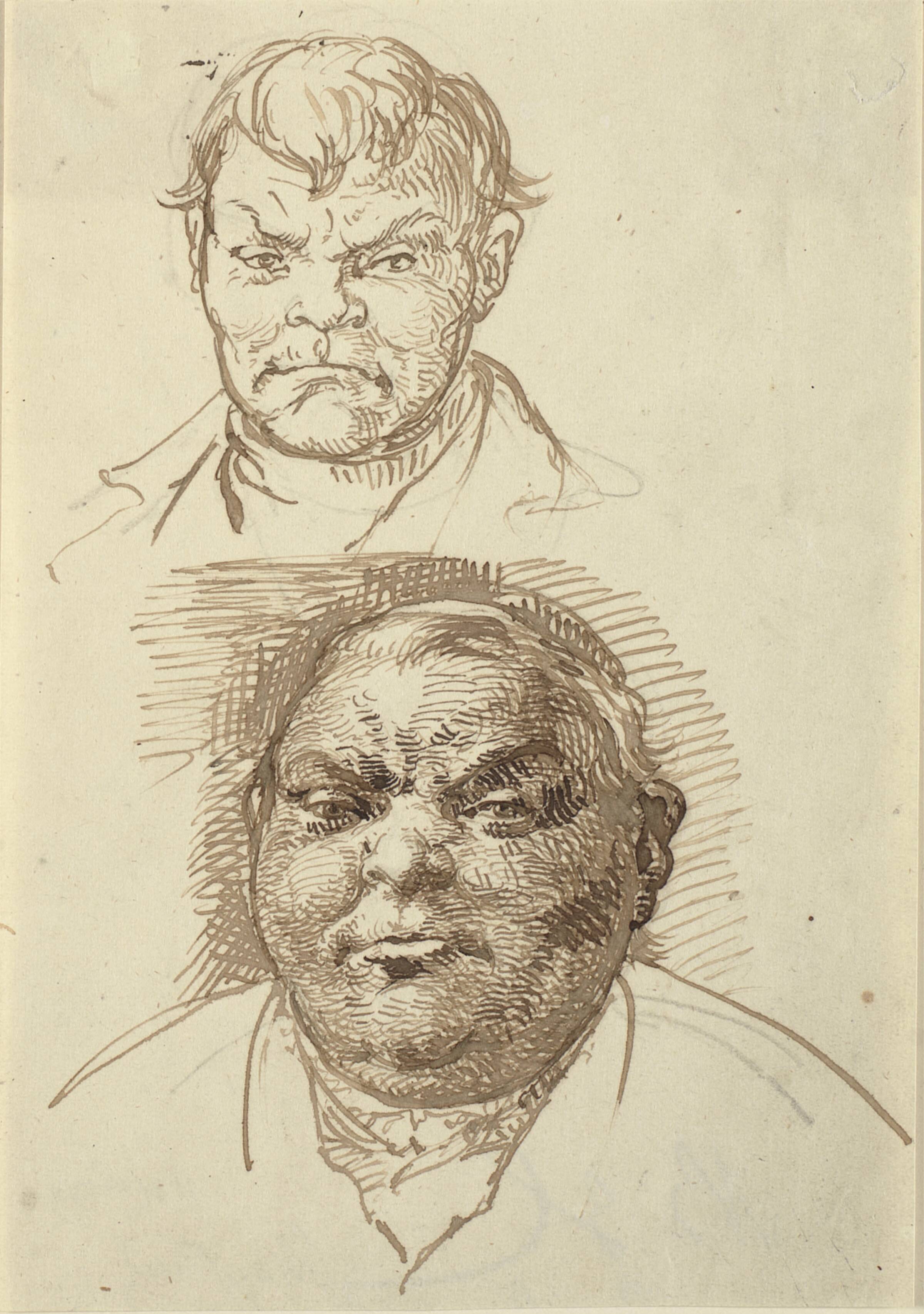 To mandshoveder, Wilhelm Marstrand, 1810-1873