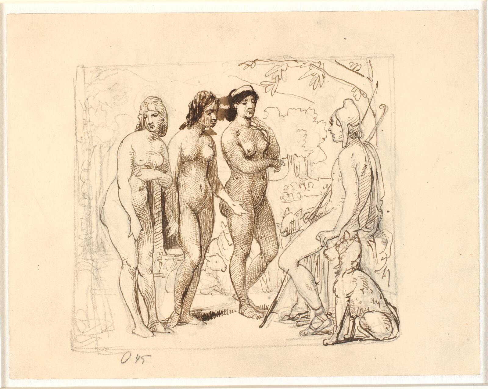 Paris og de tre gudinder, Wilhelm Marstrand, 1810-1873