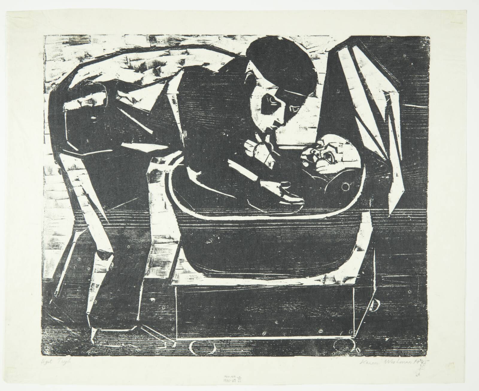 Mand ved vuggen, Karen Westman, 1945