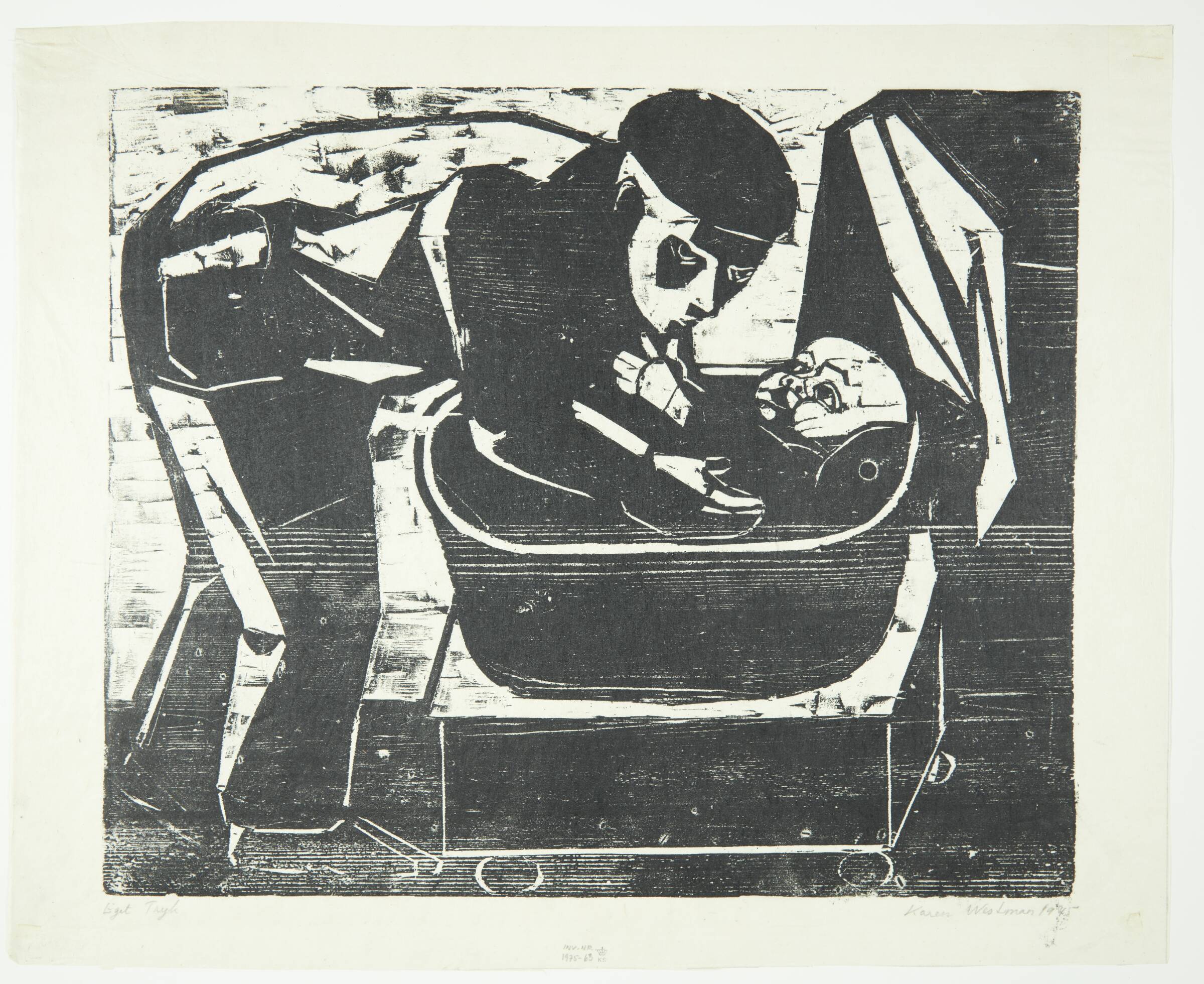 Mand ved vuggen, Karen Westman, 1945
