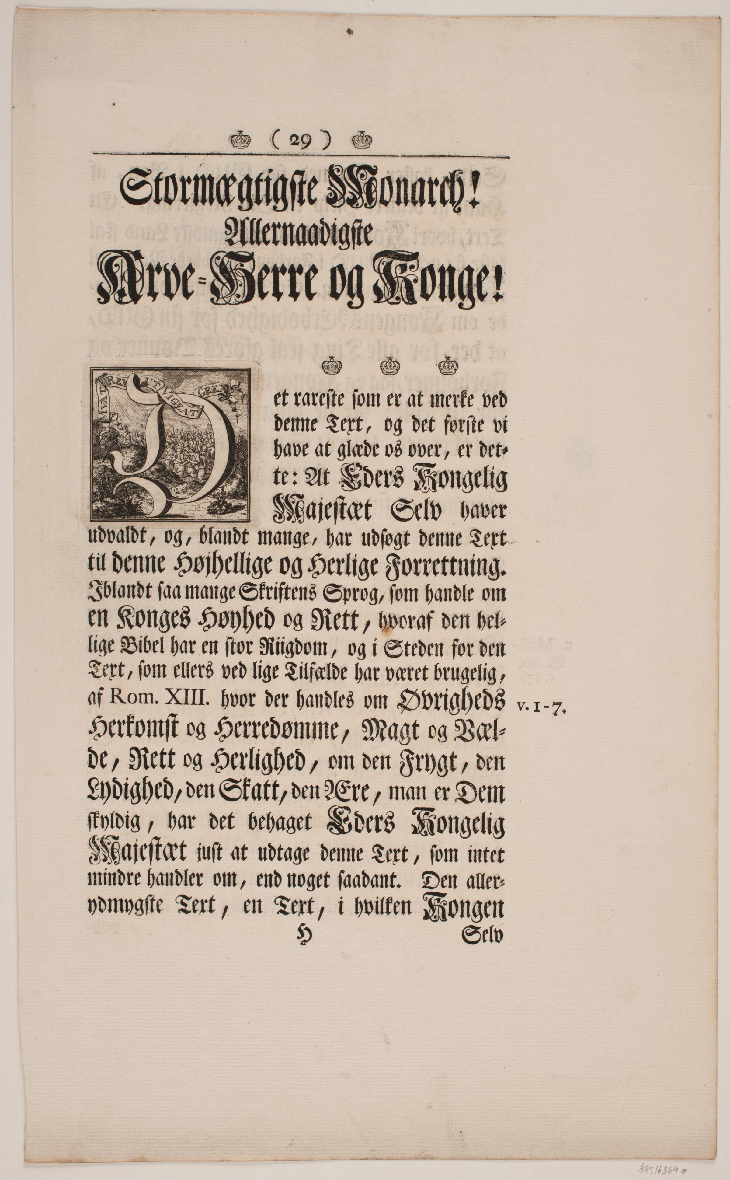 Initial til Frederik IV's Salvingsakt, Odvardt Helmoldt de Lode, 1749