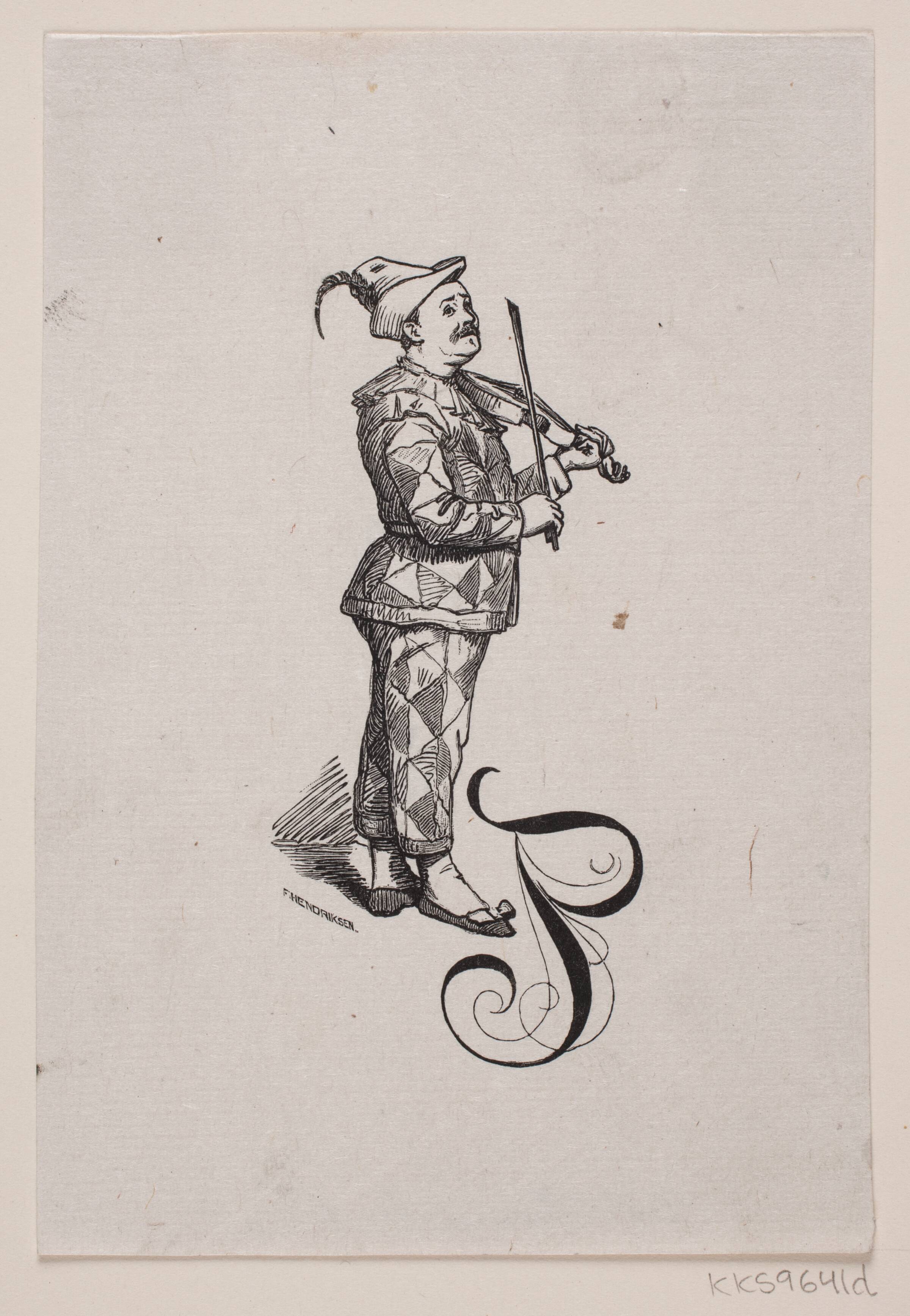 Vignet til Edvard Brandes afhandling om Olaf Poulsen, F. Hendriksen, 1870-1879