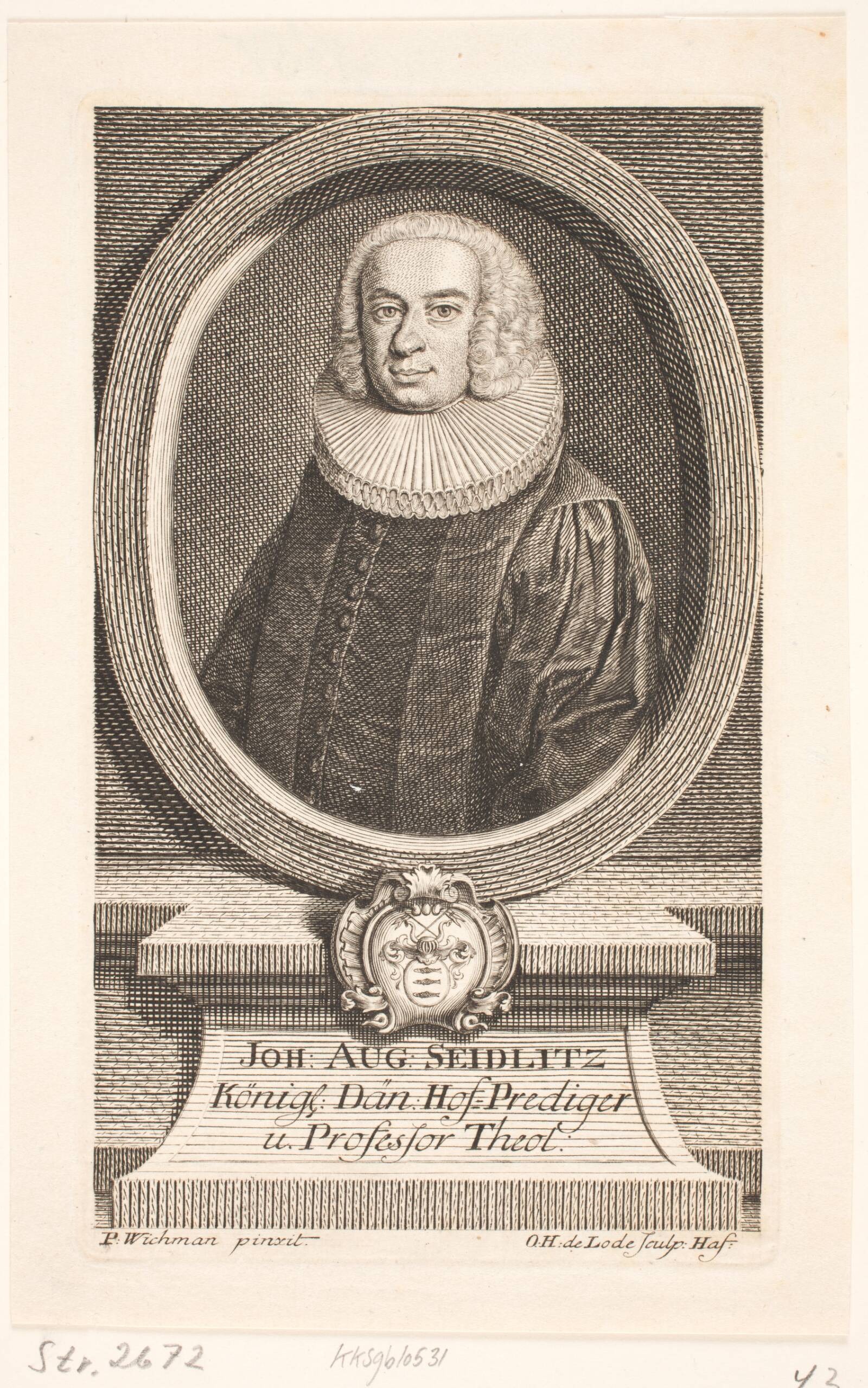 Johan August Seidlitz, Præst, Odvardt Helmoldt de Lode, 1726-1757