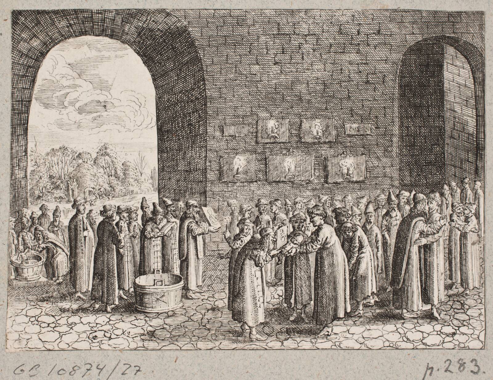 Russisk barnedåb, Ubekendt, 1656